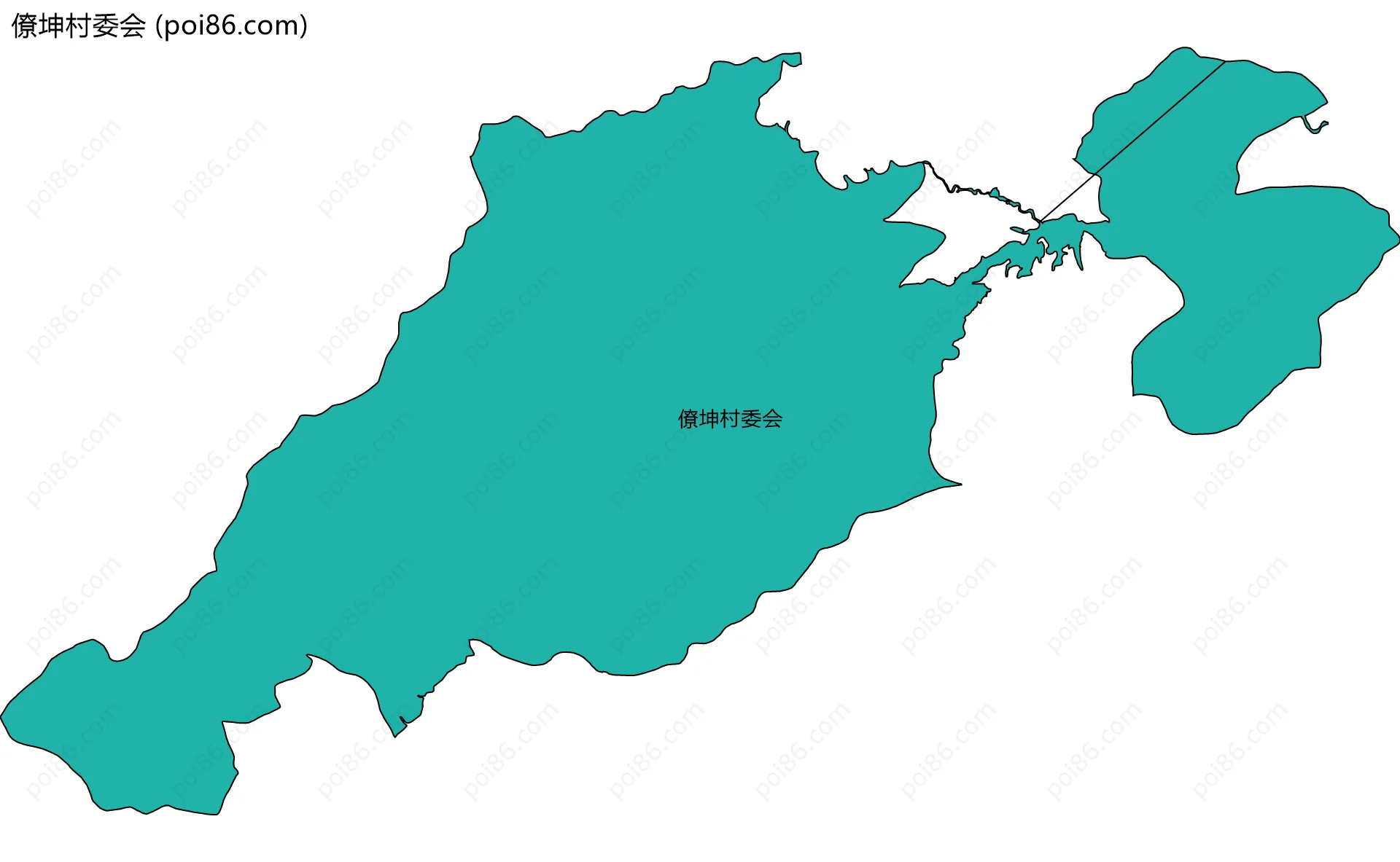 僚坤村委会边界地图