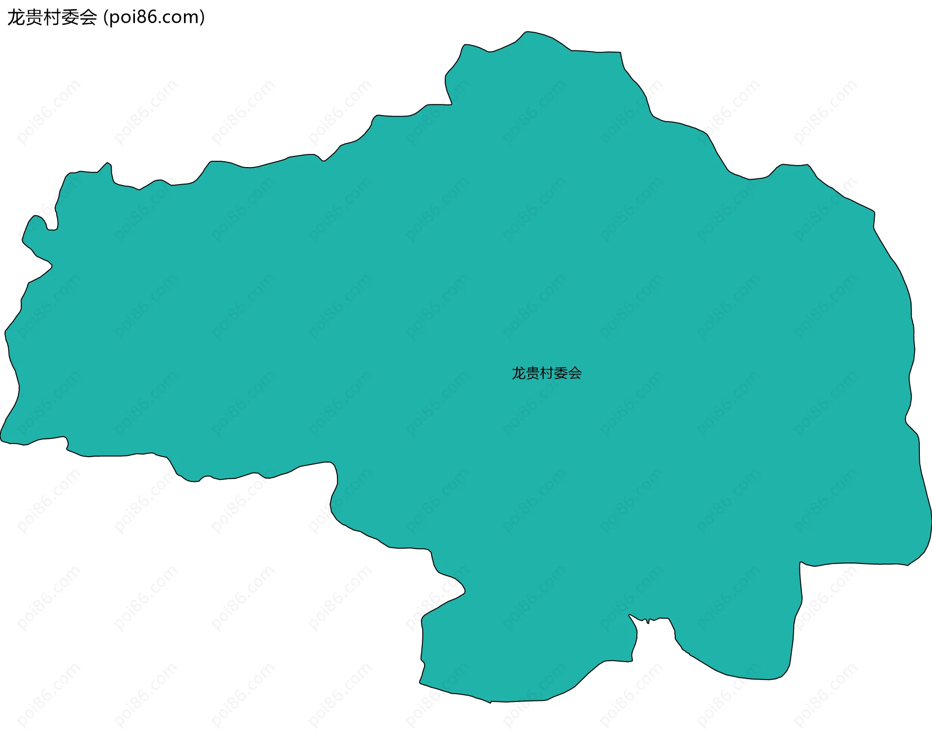 龙贵村委会边界地图
