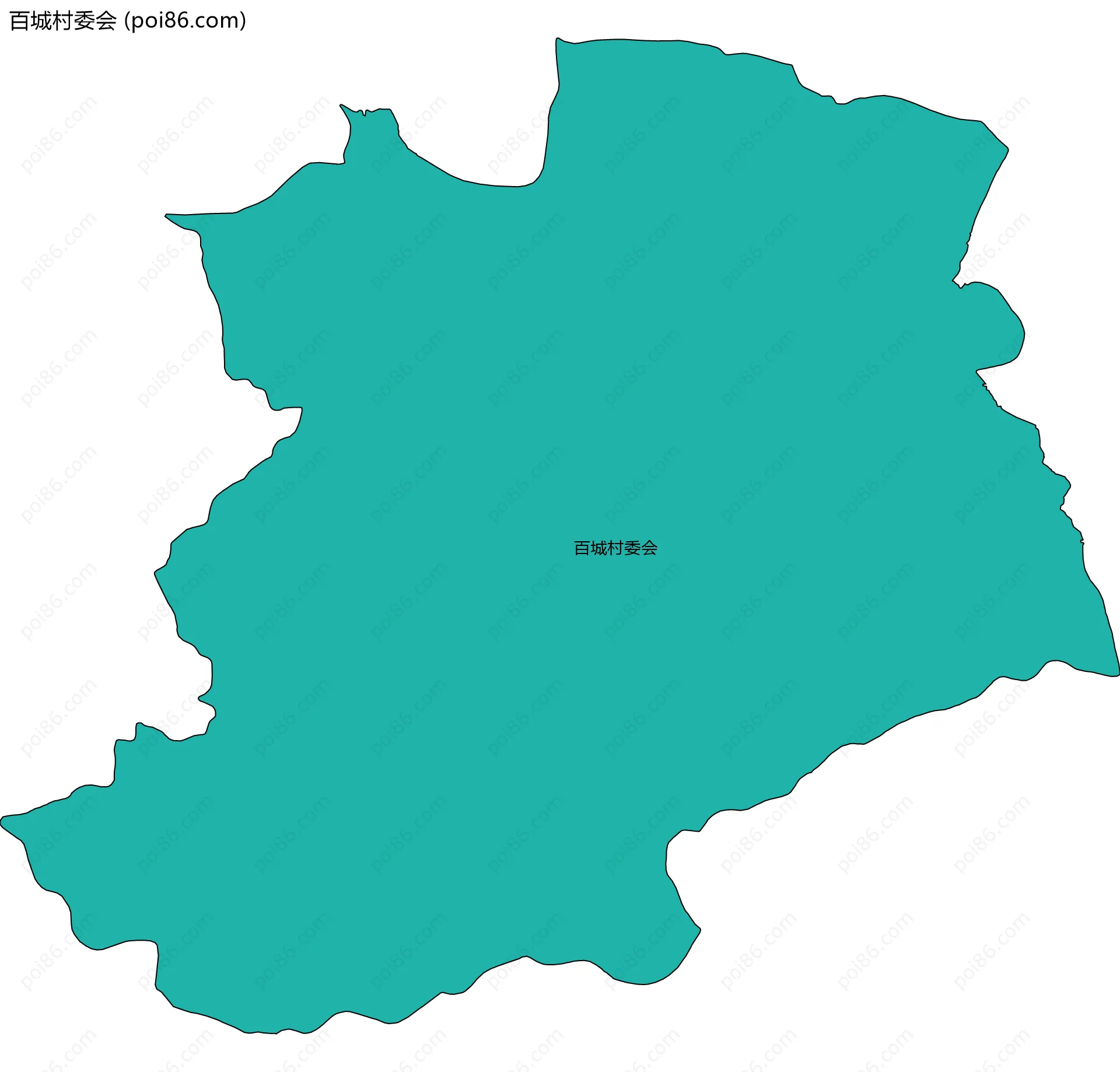 百城村委会边界地图