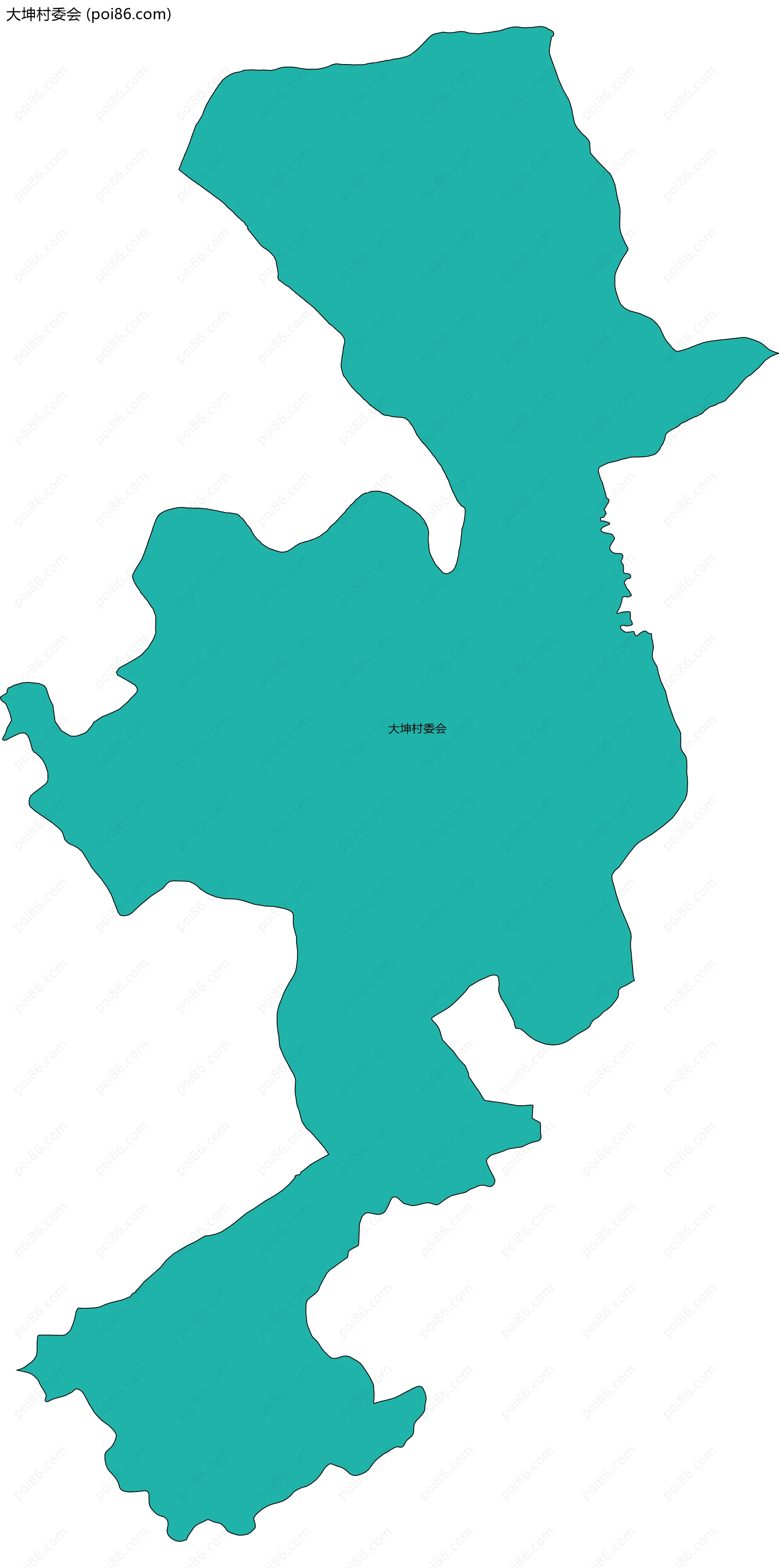 大坤村委会边界地图