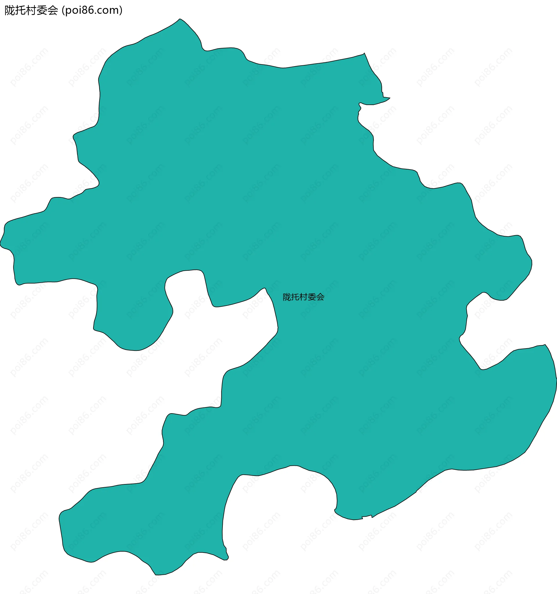 陇托村委会边界地图