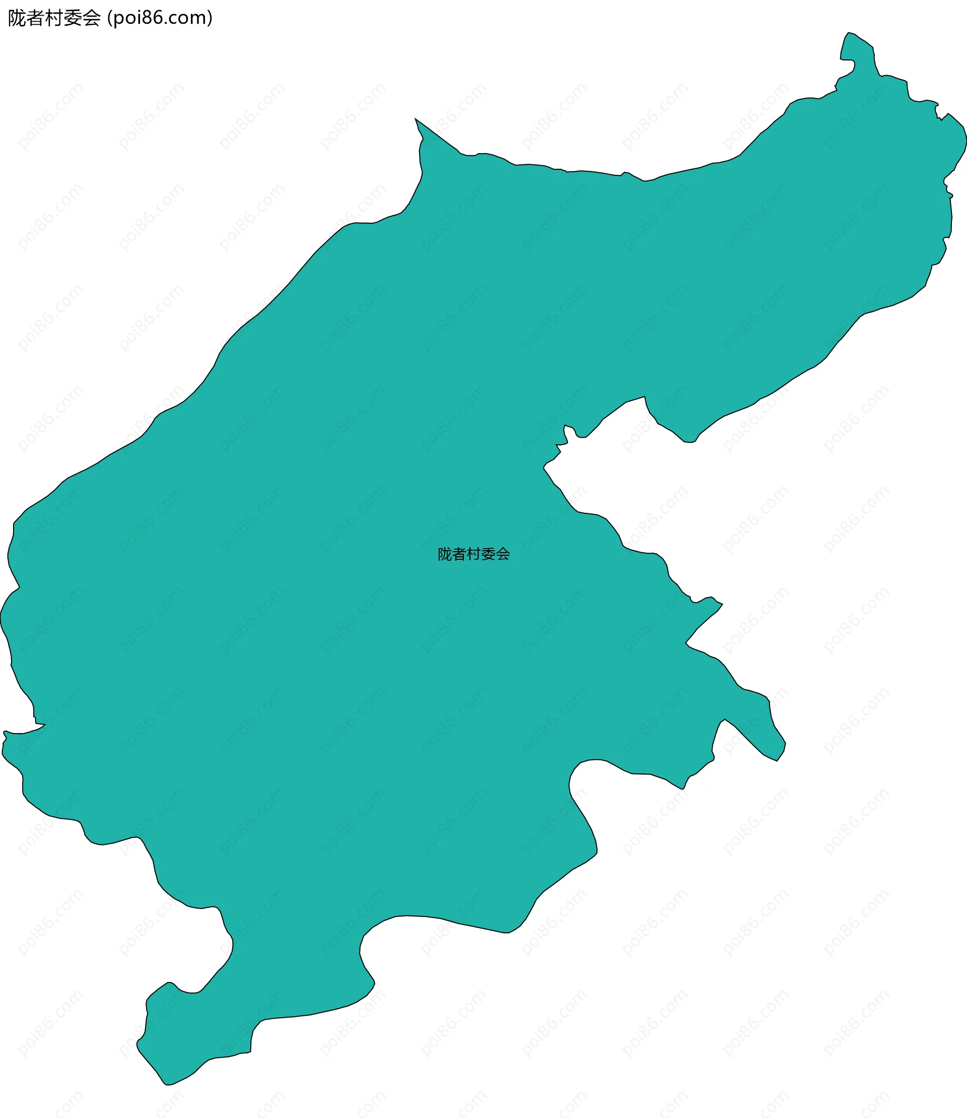 陇者村委会边界地图
