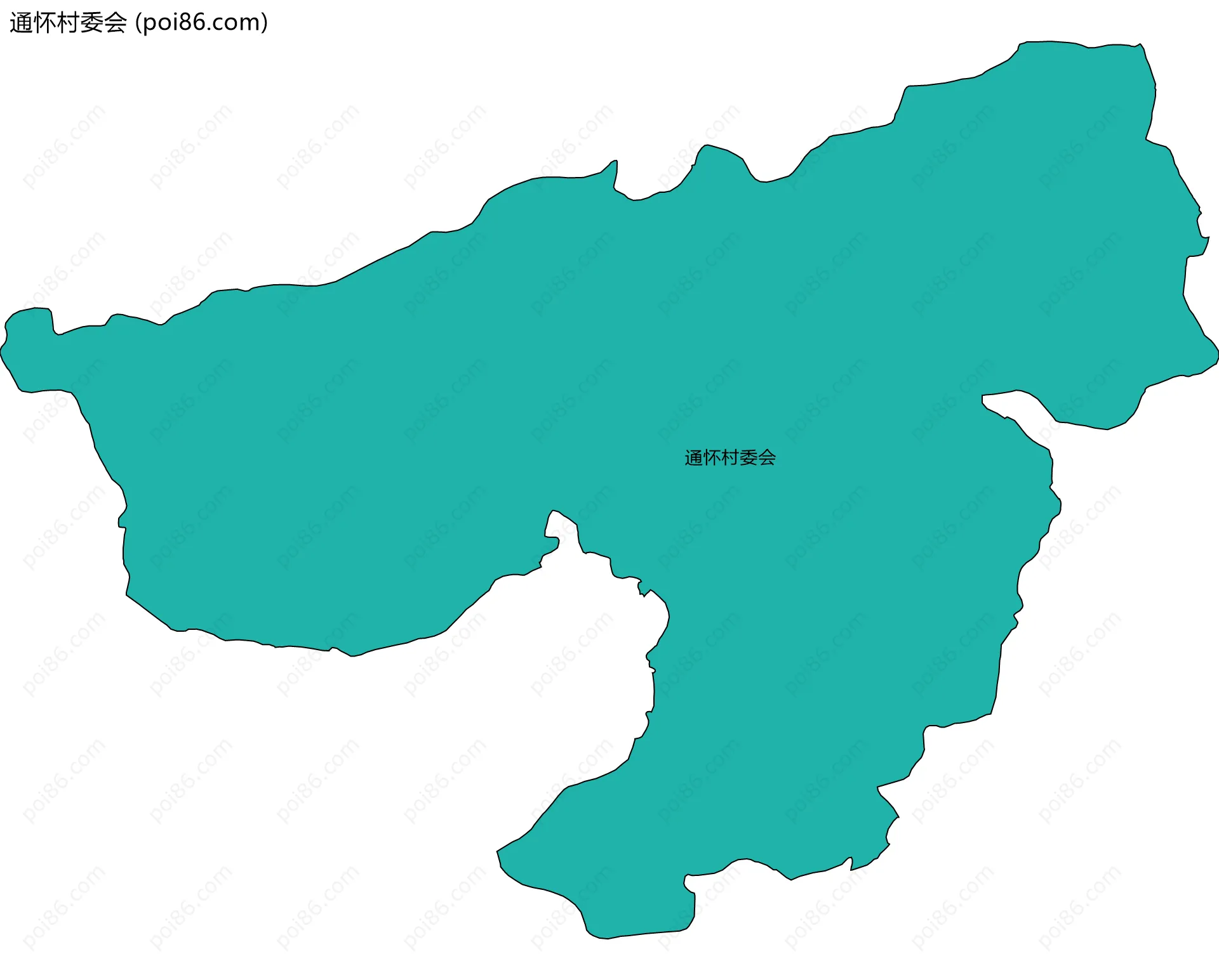 通怀村委会边界地图