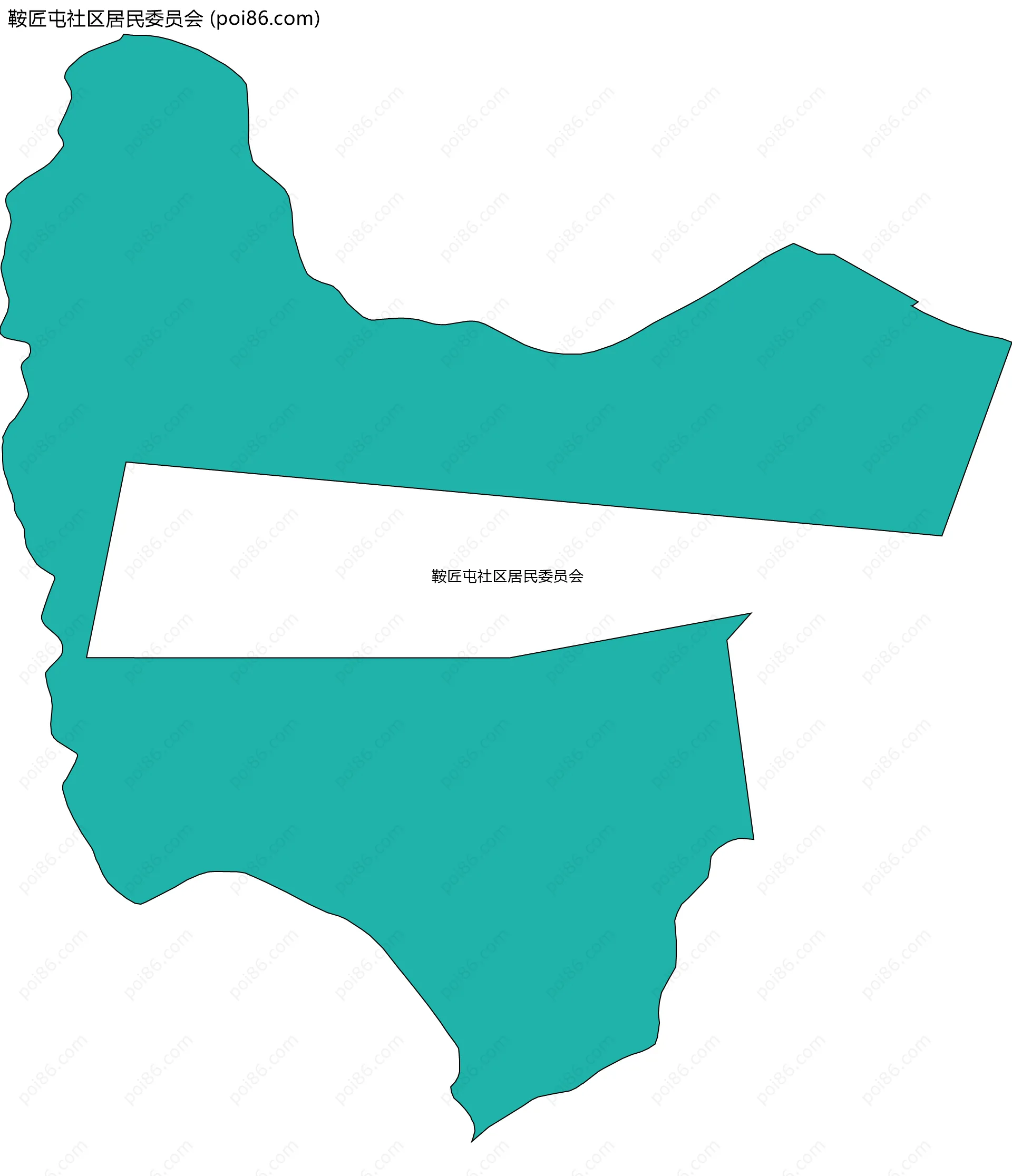 鞍匠屯社区居民委员会边界地图