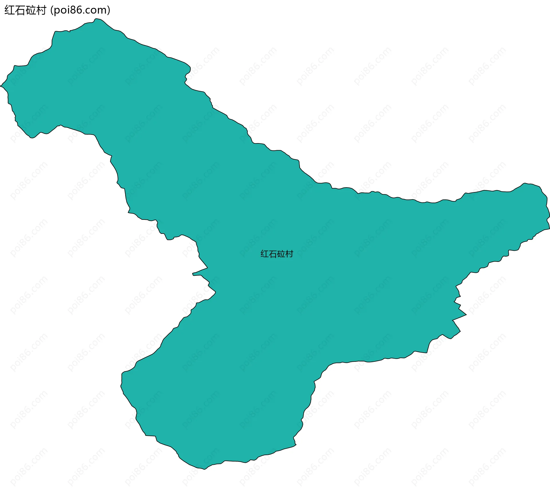 红石砬村边界地图
