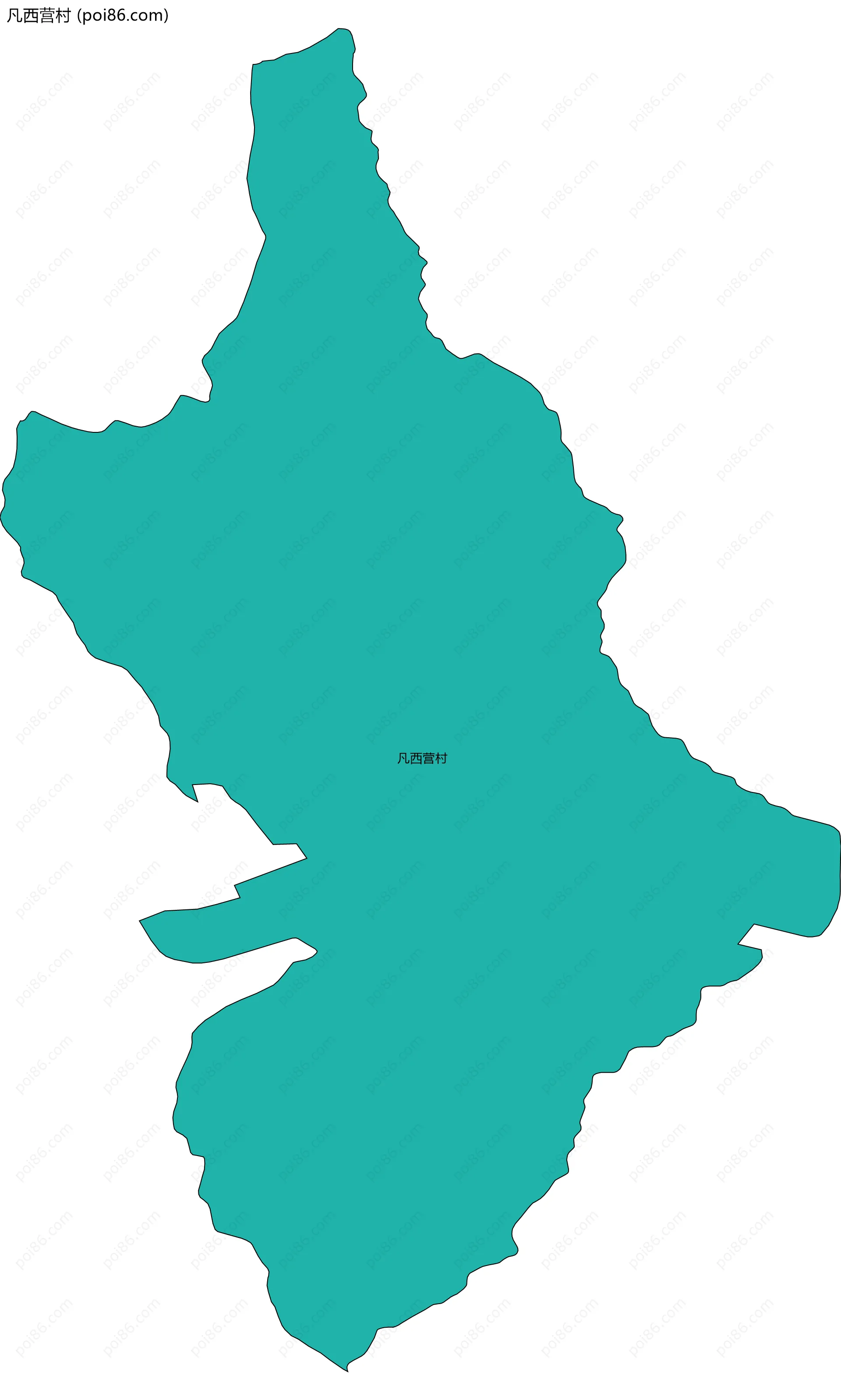 凡西营村边界地图
