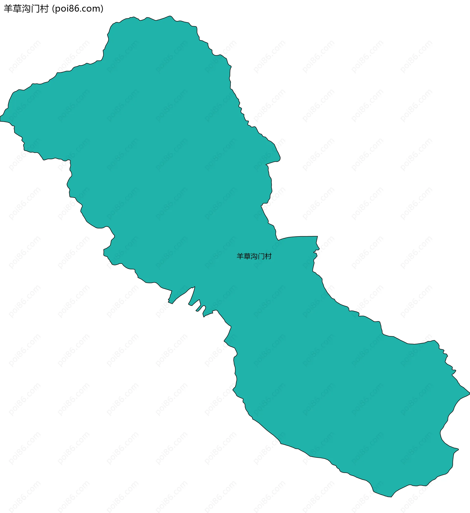 羊草沟门村边界地图