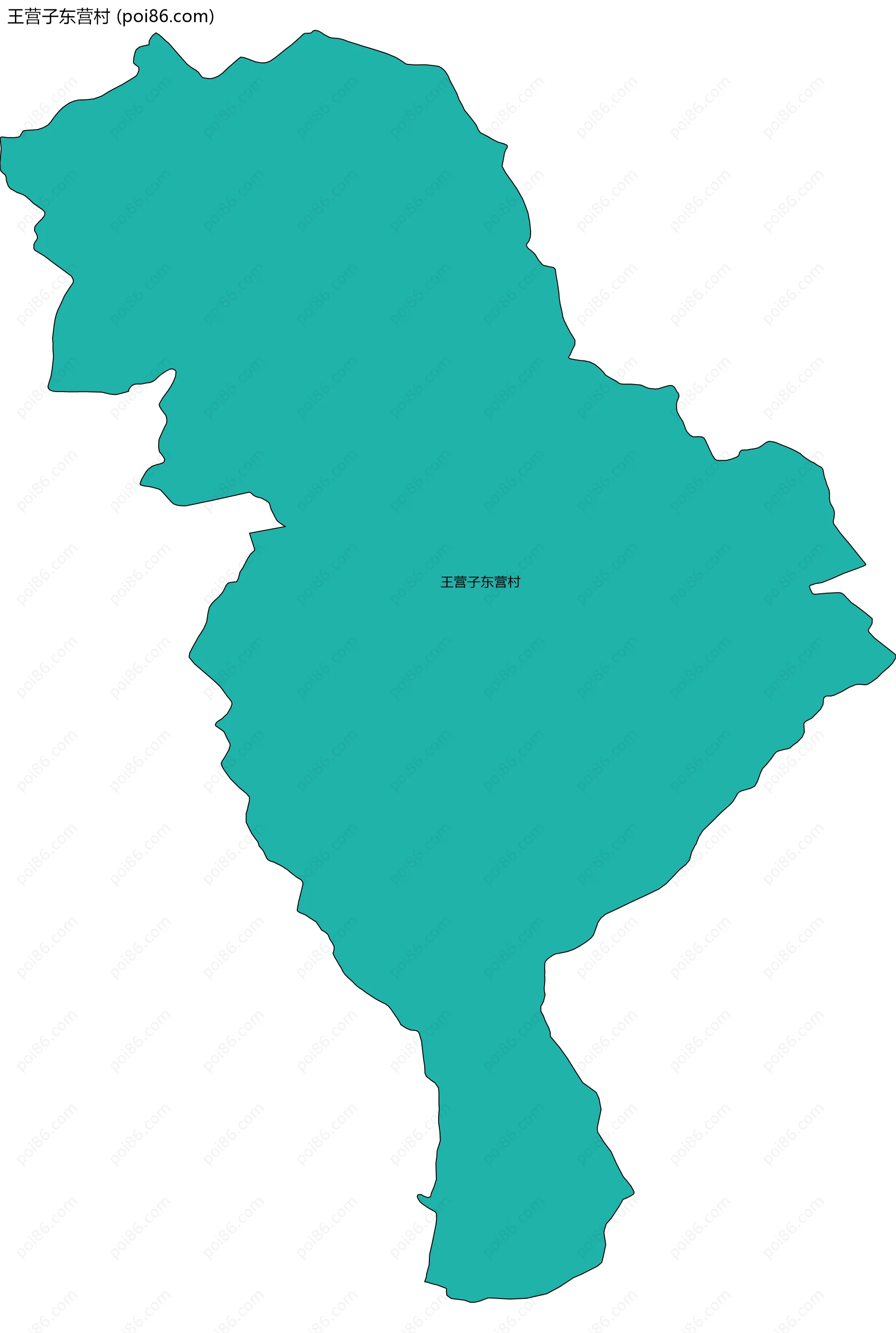 王营子东营村边界地图