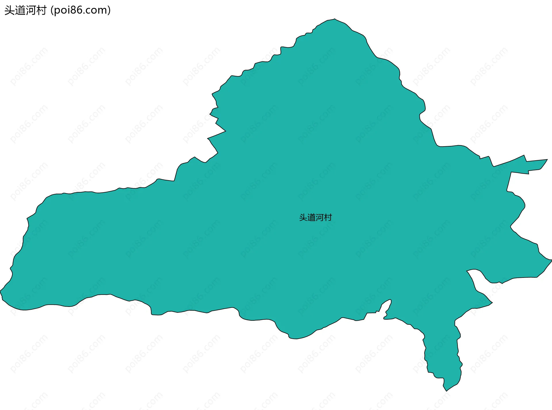头道河村边界地图