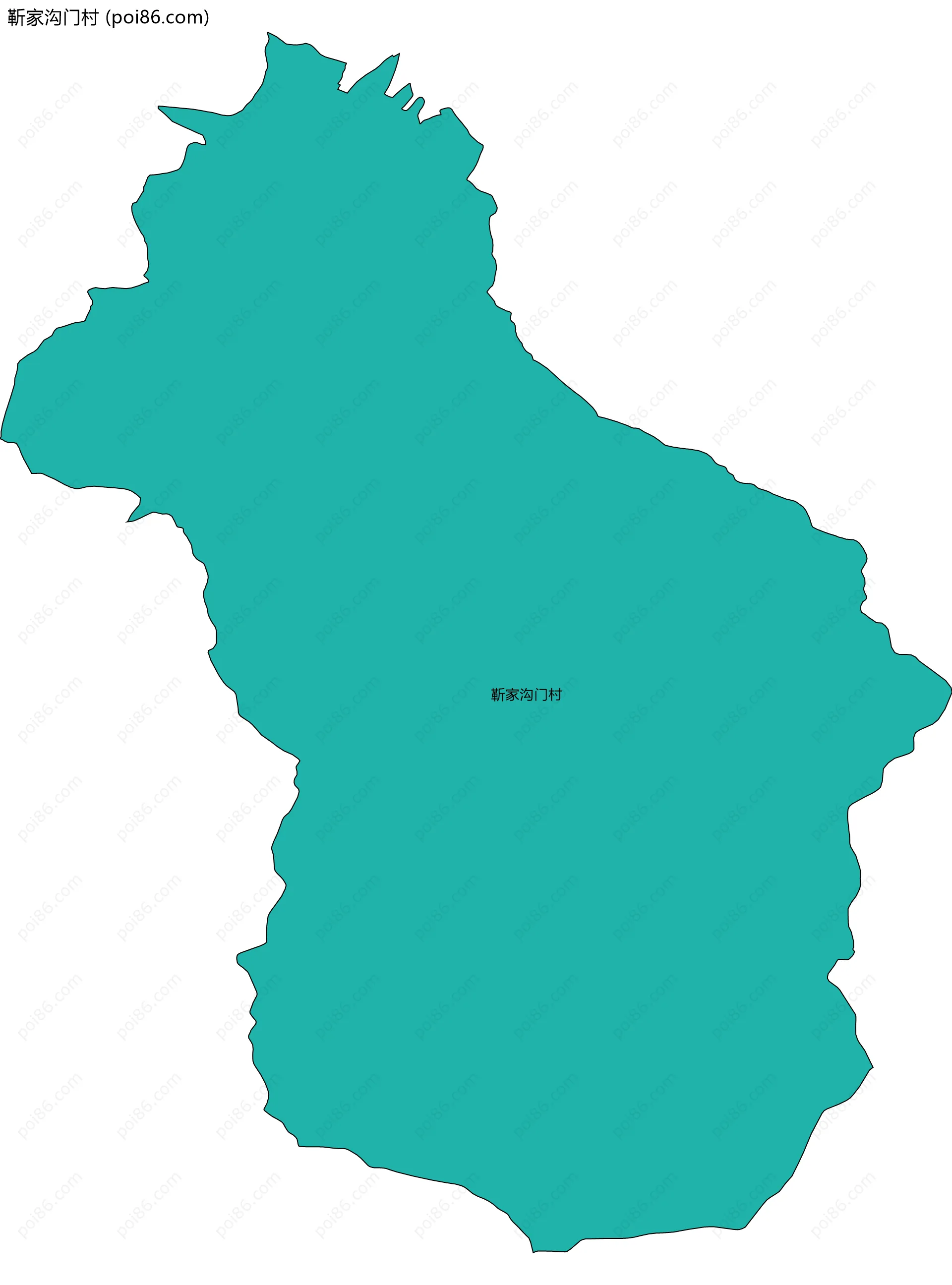 靳家沟门村边界地图