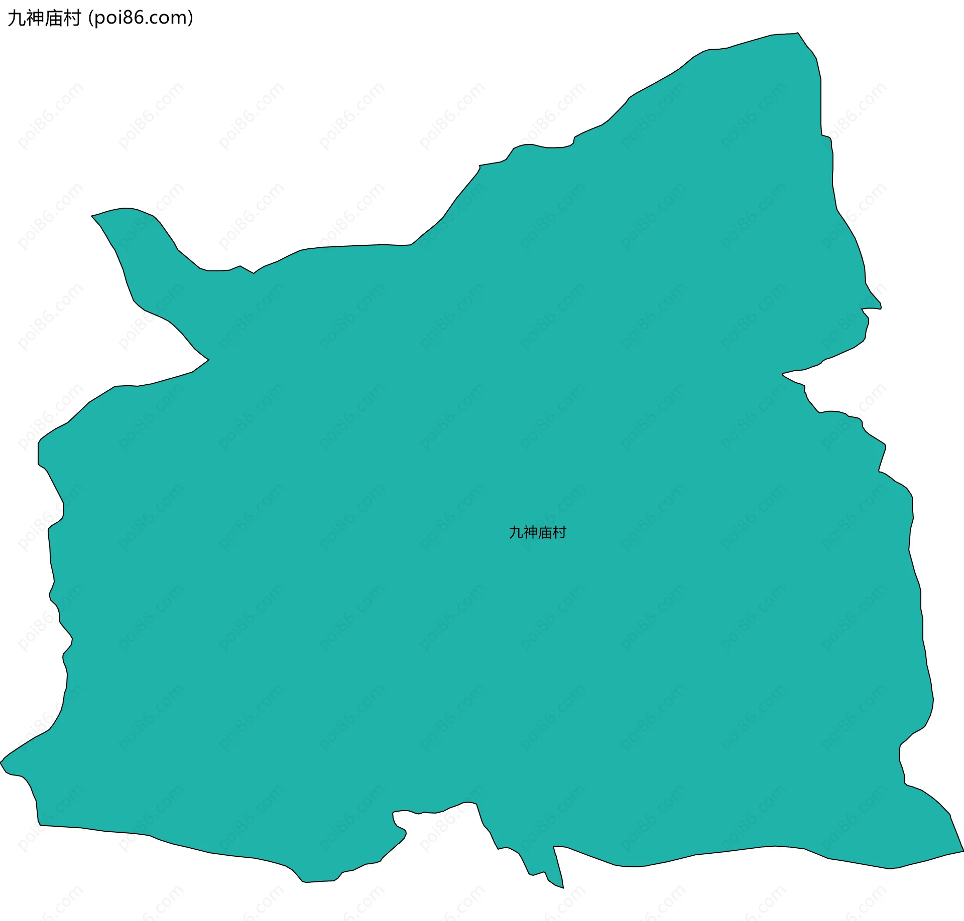 九神庙村边界地图