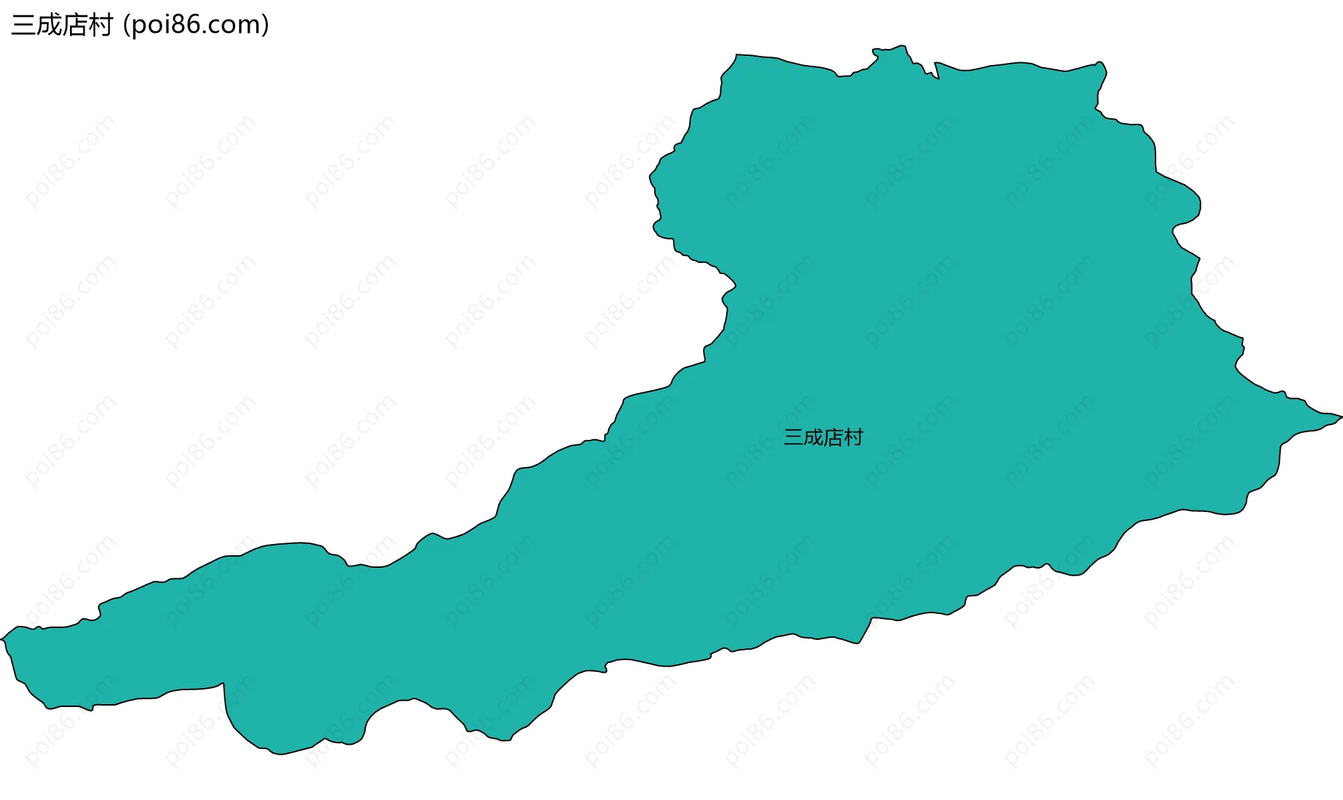 三成店村边界地图
