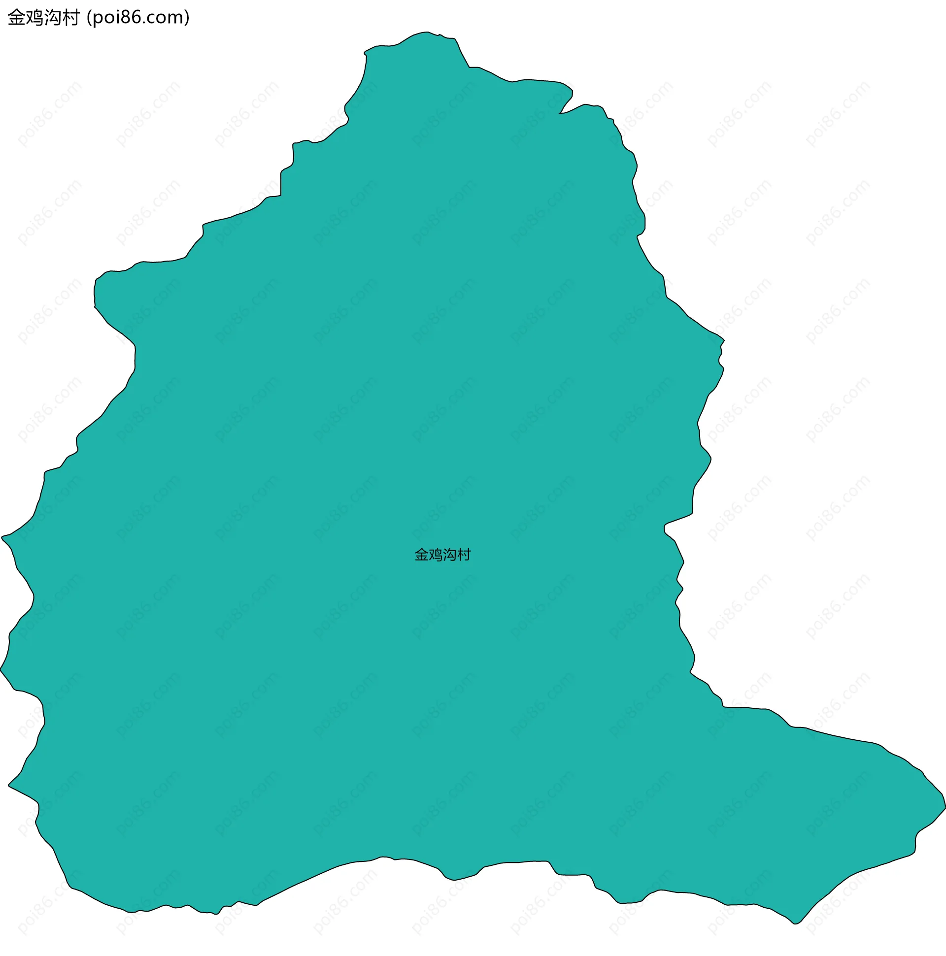 金鸡沟村边界地图