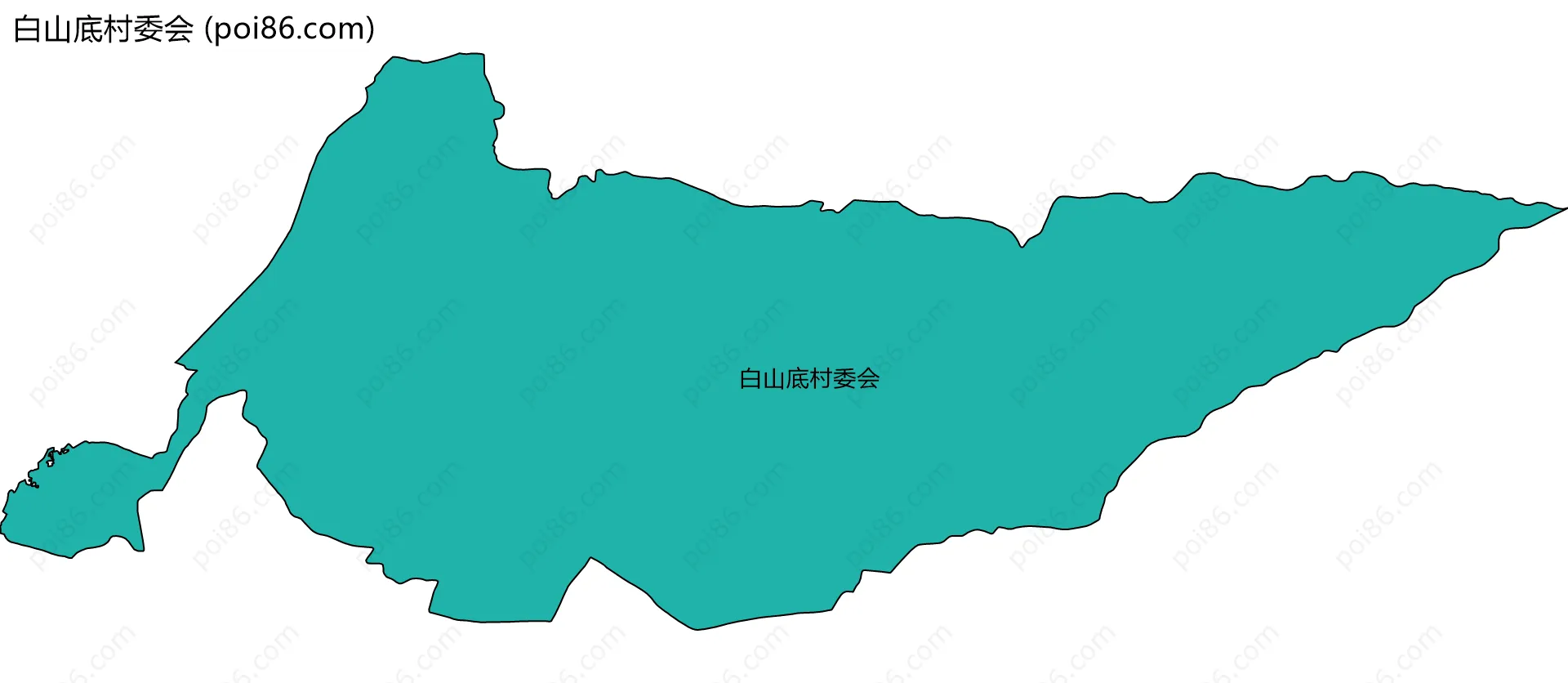 白山底村委会边界地图