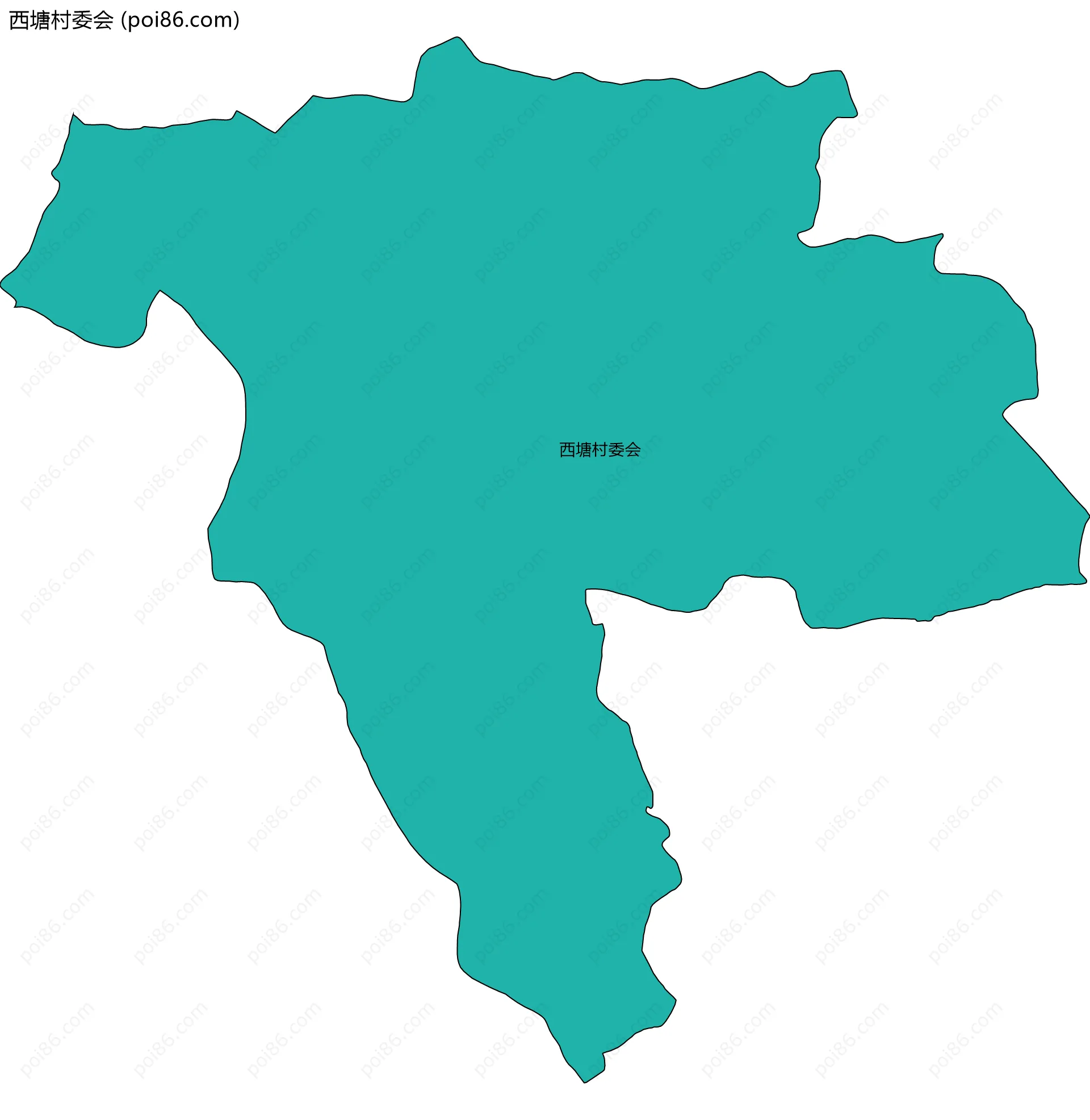 西塘村委会边界地图