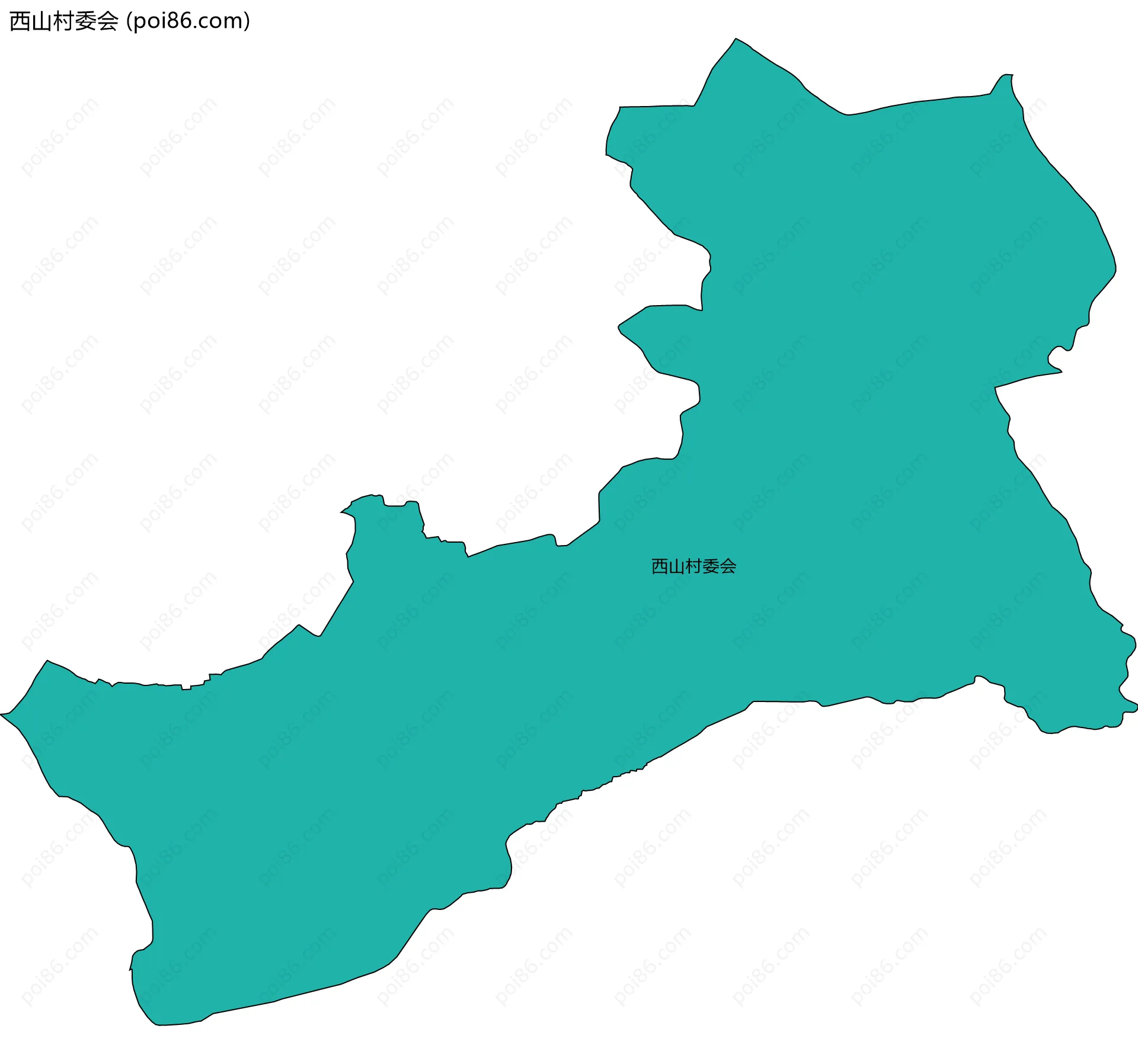 西山村委会边界地图