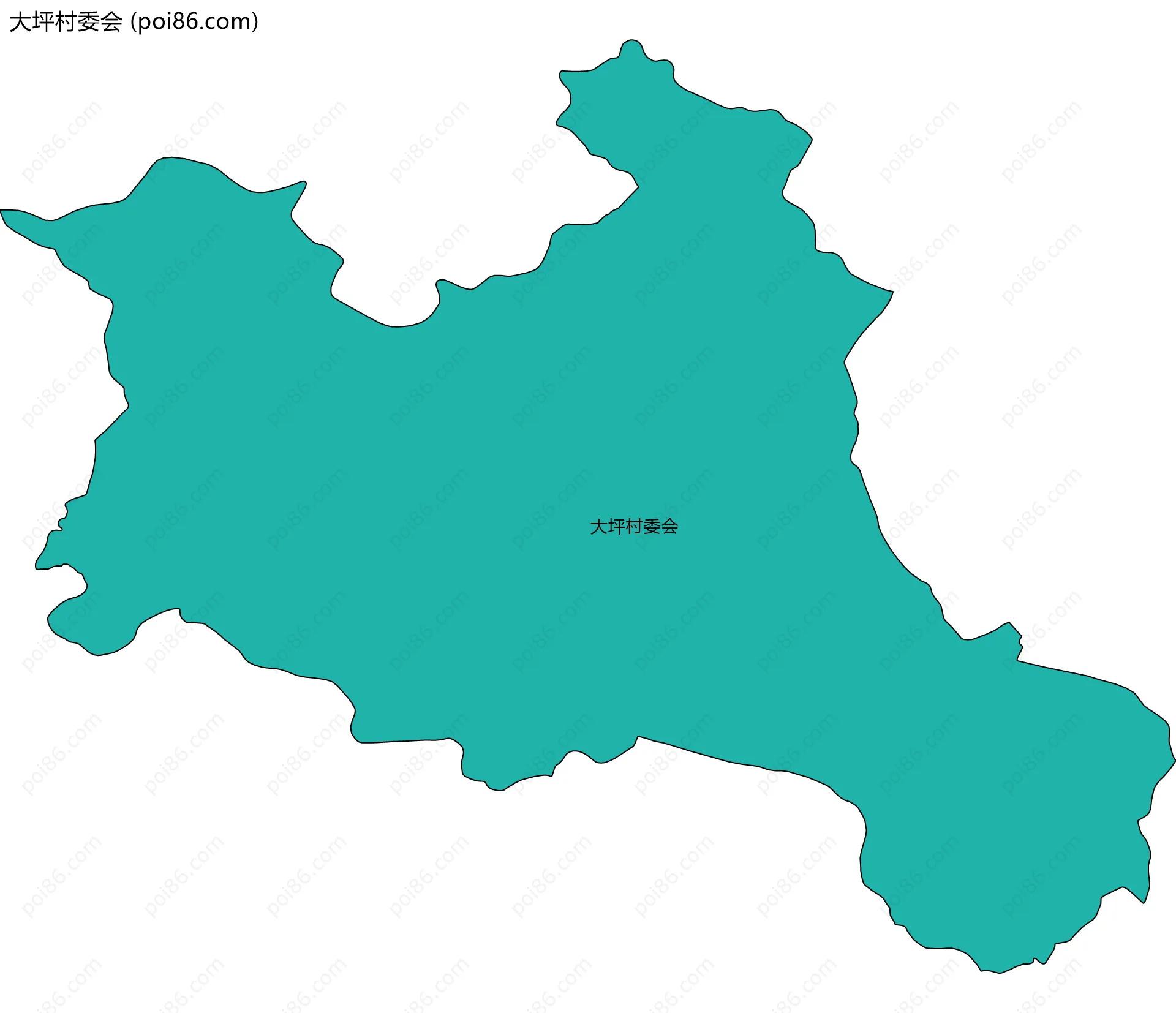 大坪村委会边界地图