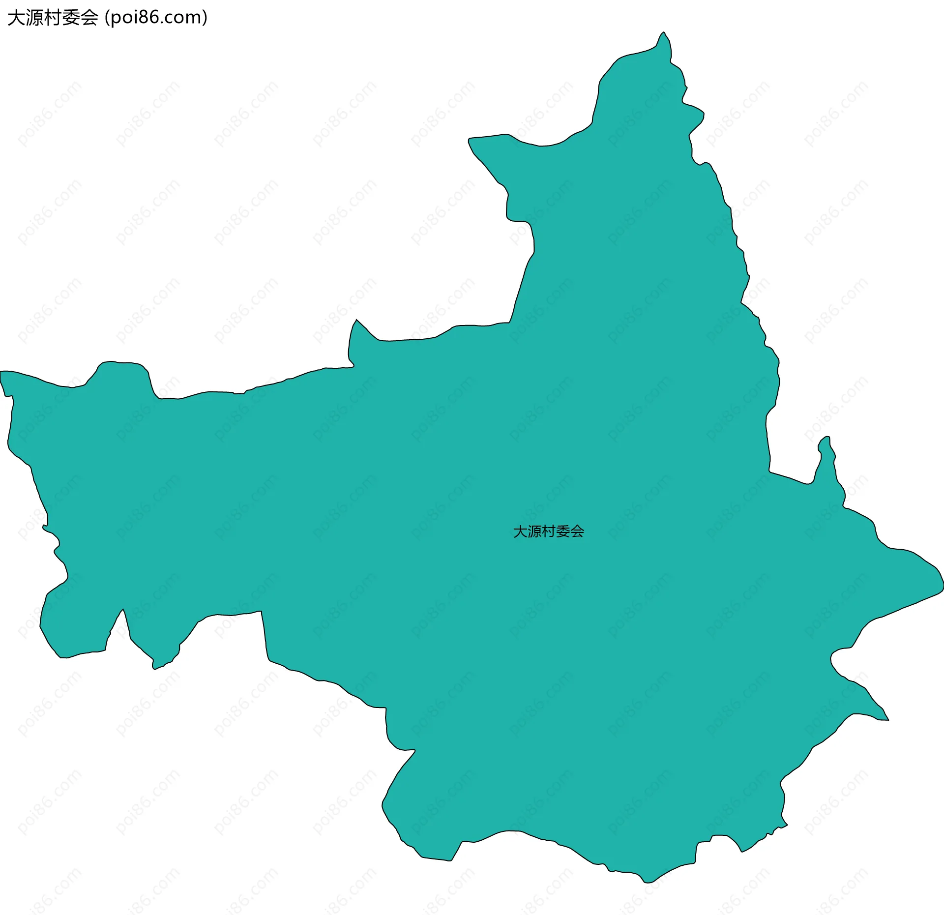 大源村委会边界地图