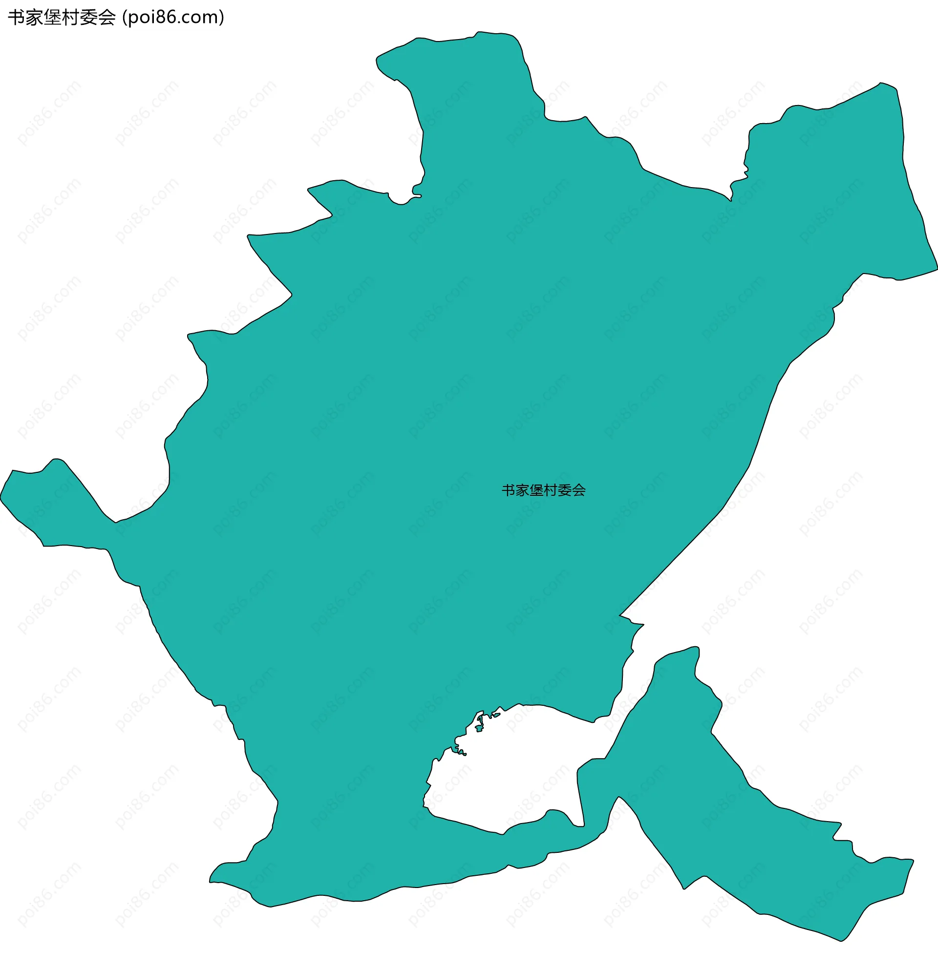 书家堡村委会边界地图