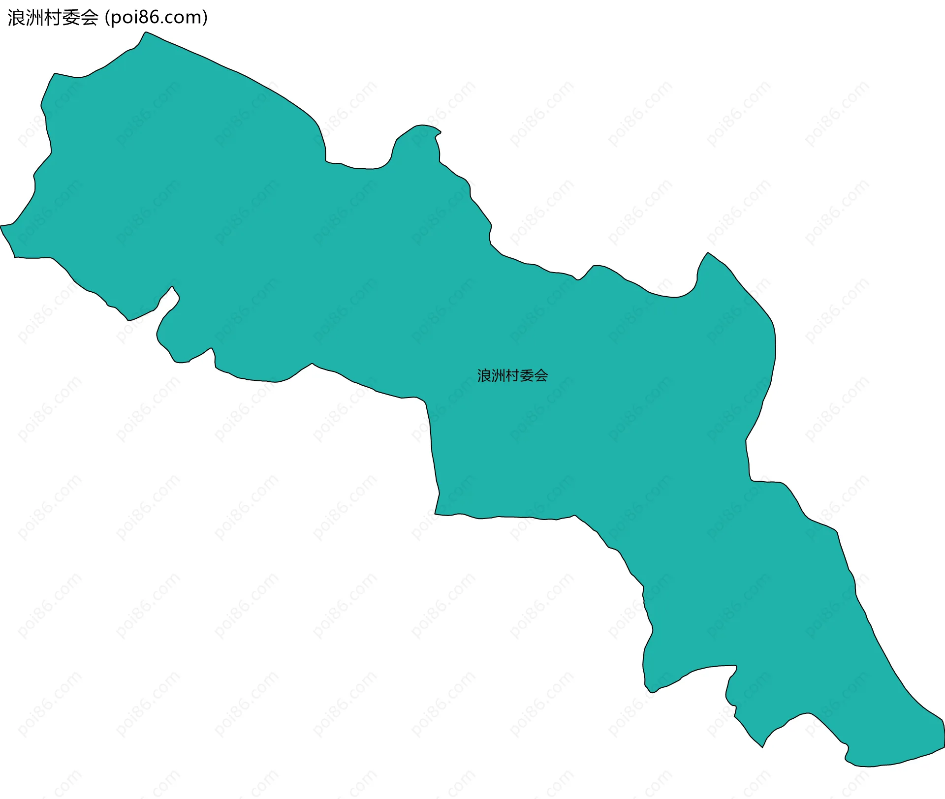 浪洲村委会边界地图