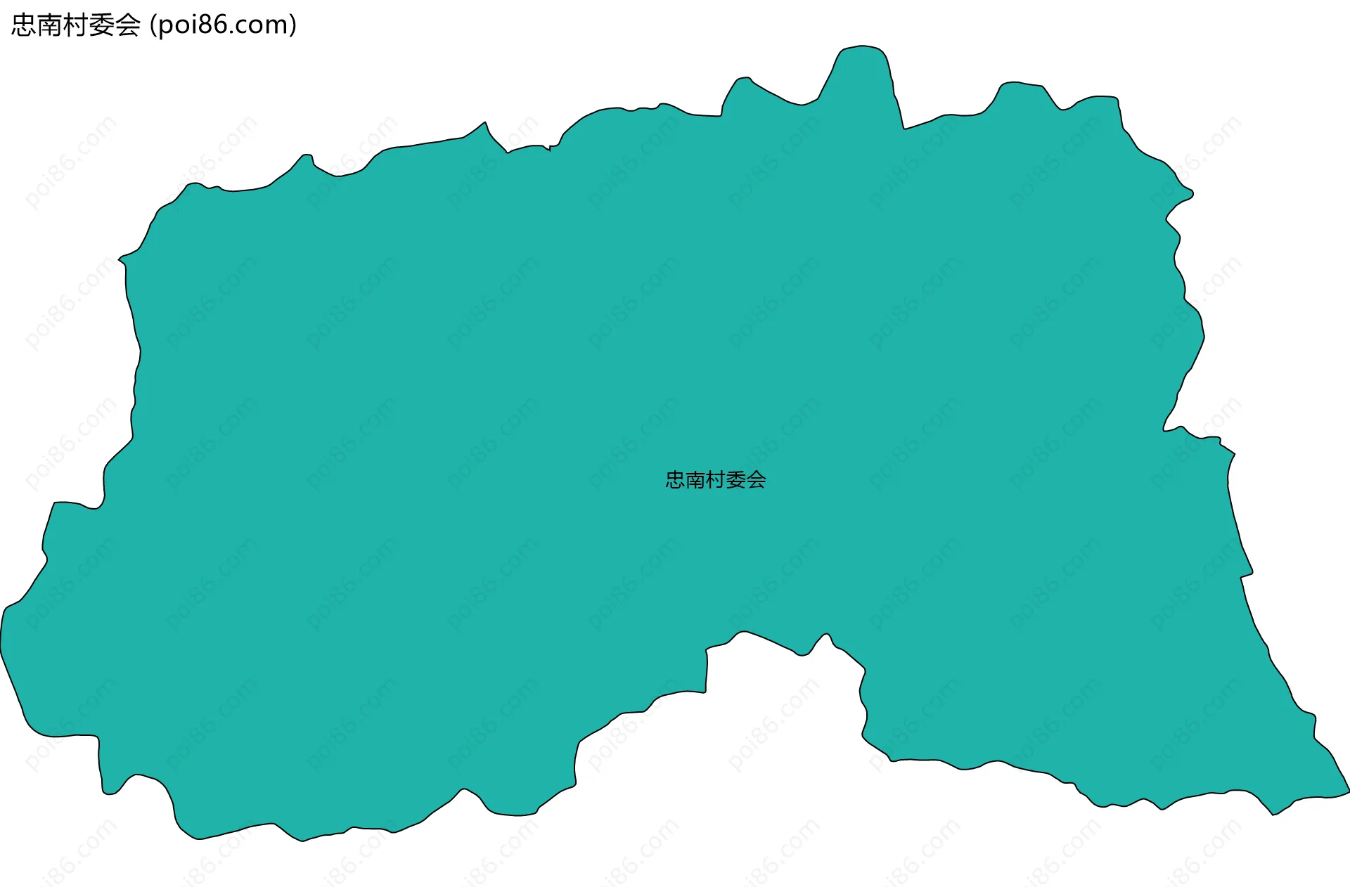 忠南村委会边界地图