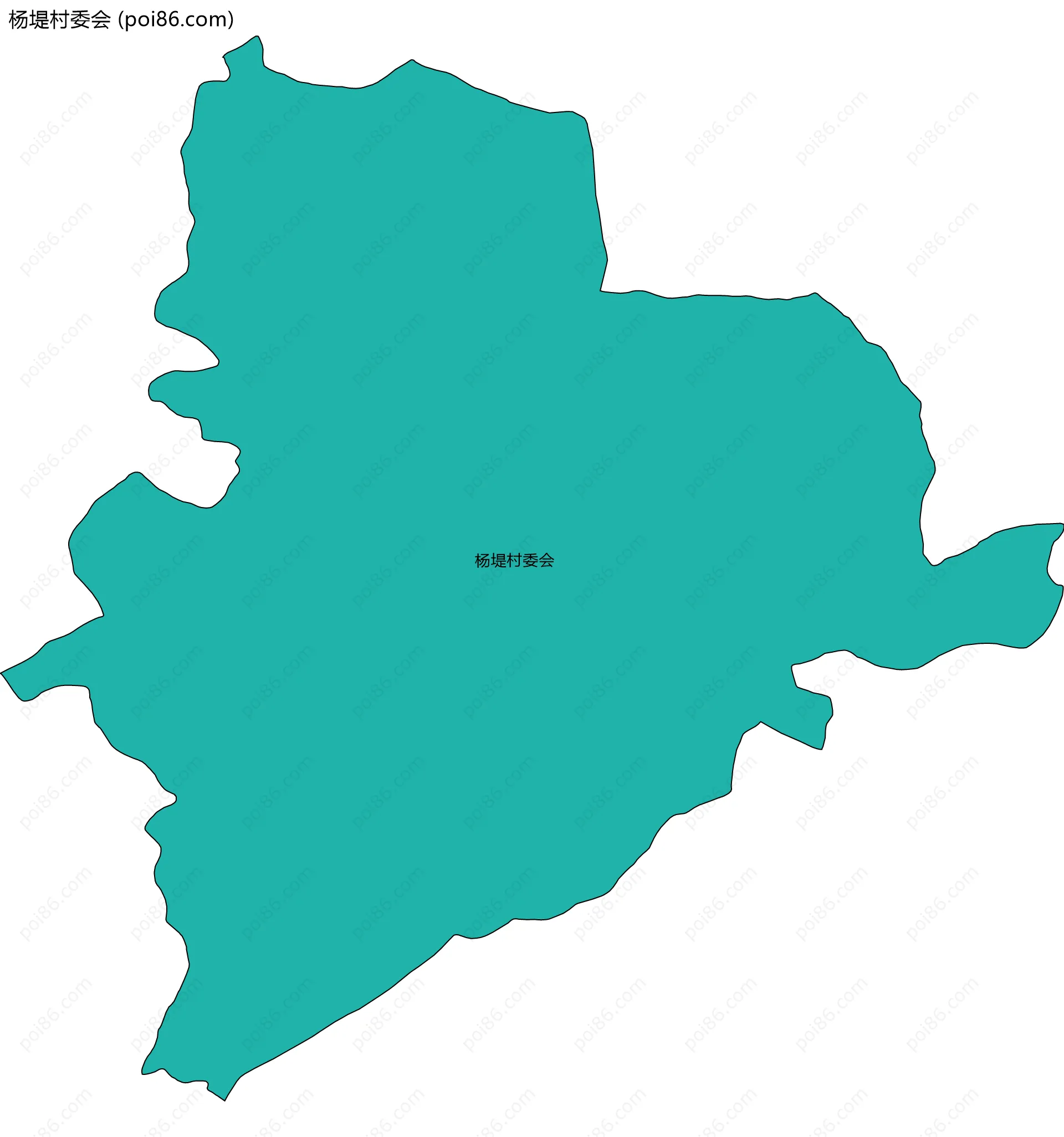 杨堤村委会边界地图