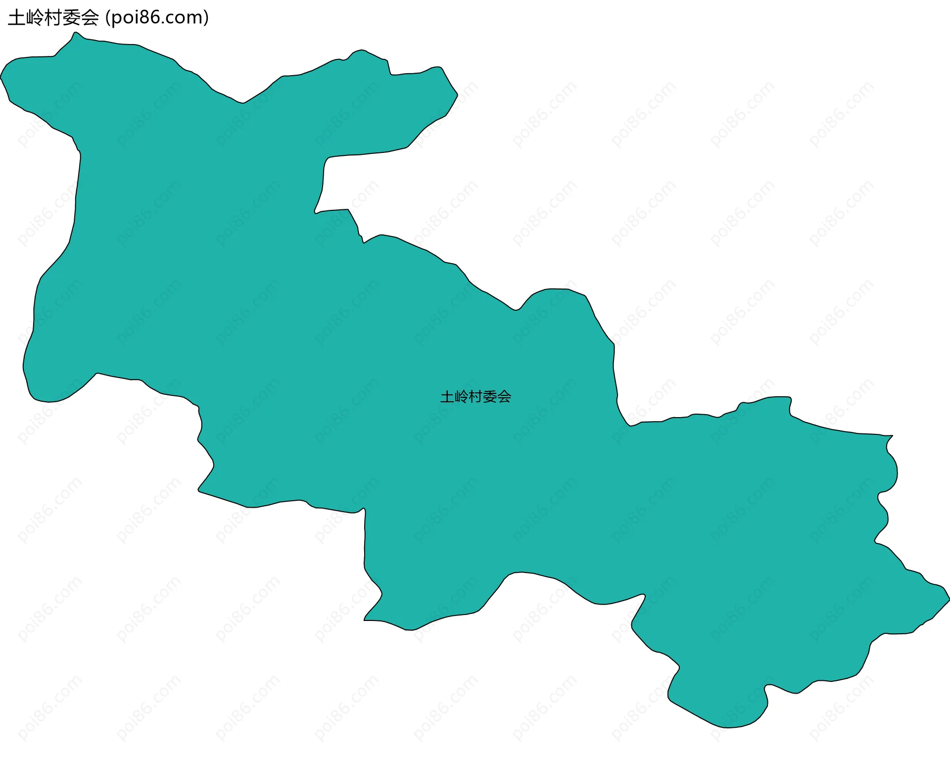 土岭村委会边界地图