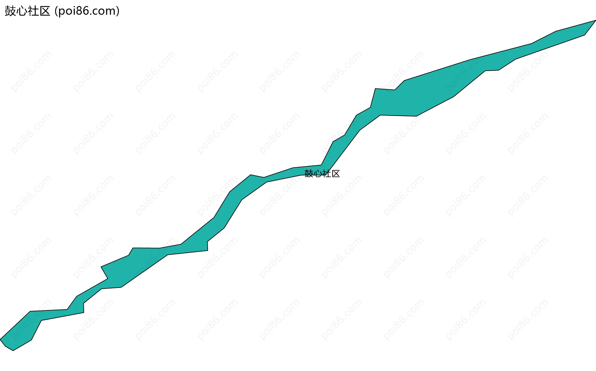 鼓心社区边界地图