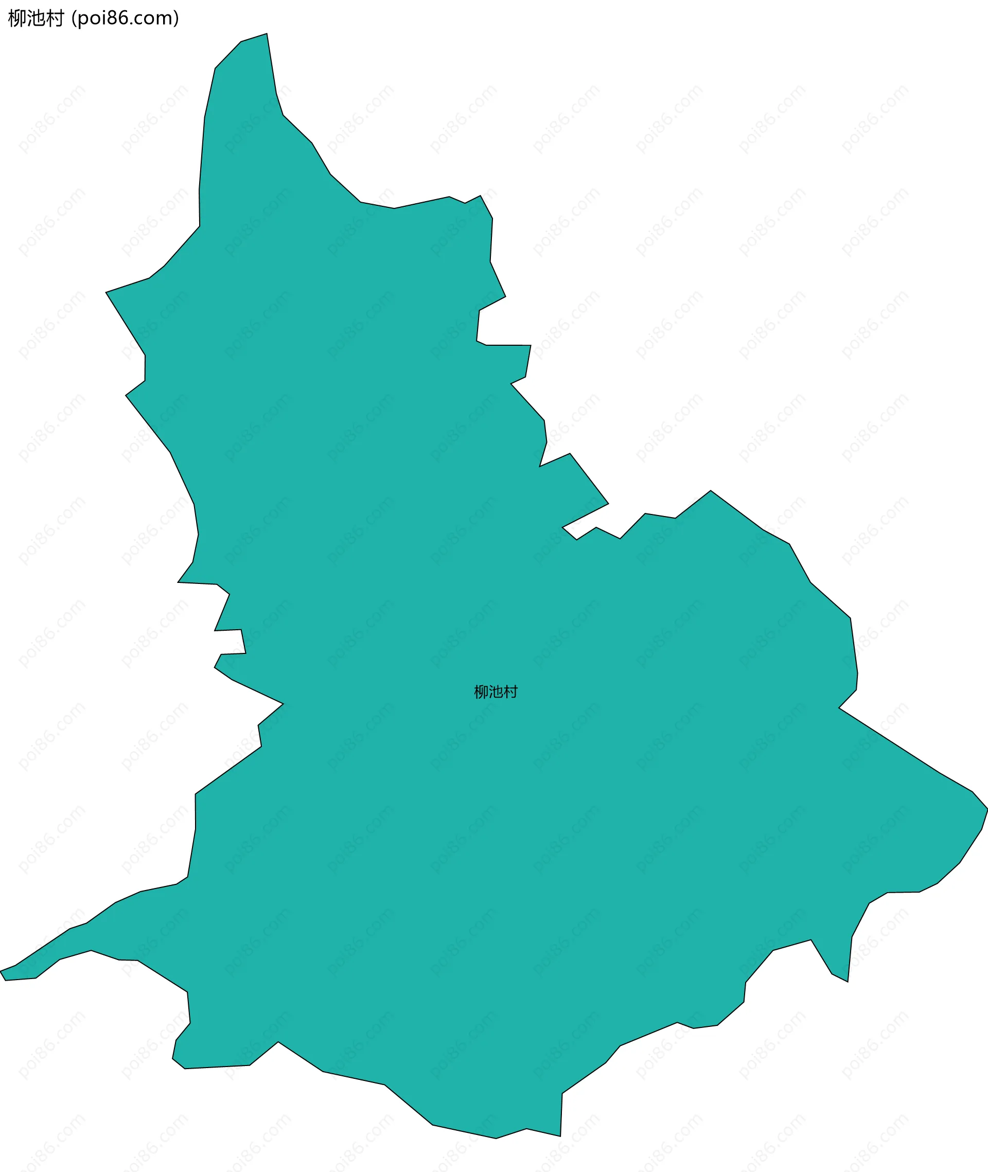 柳池村边界地图