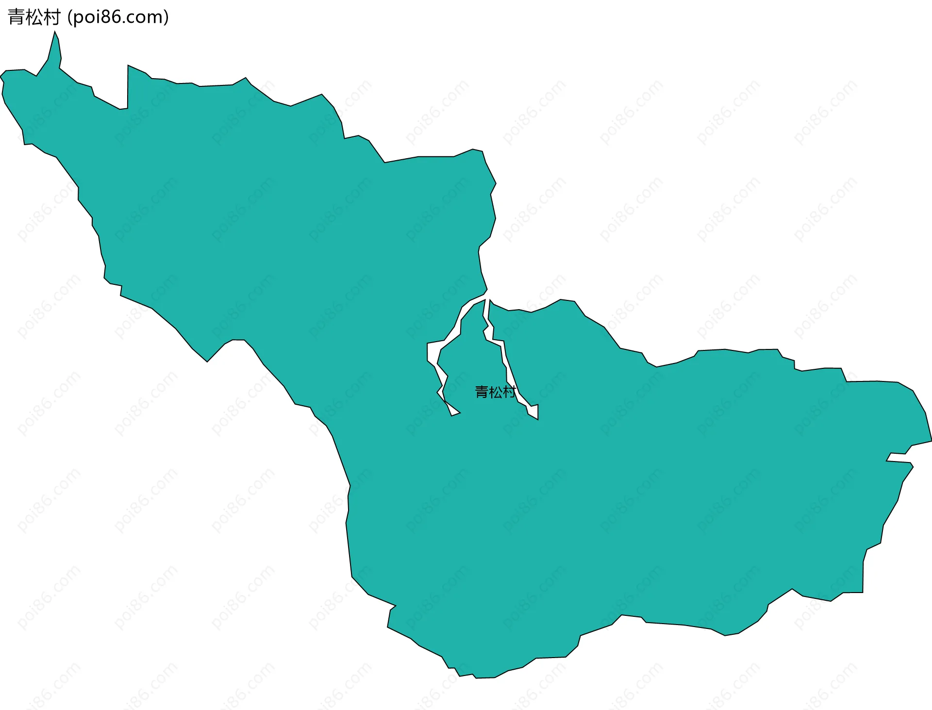 青松村边界地图