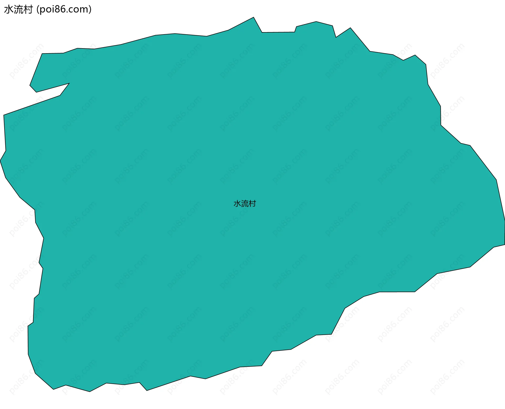 水流村边界地图
