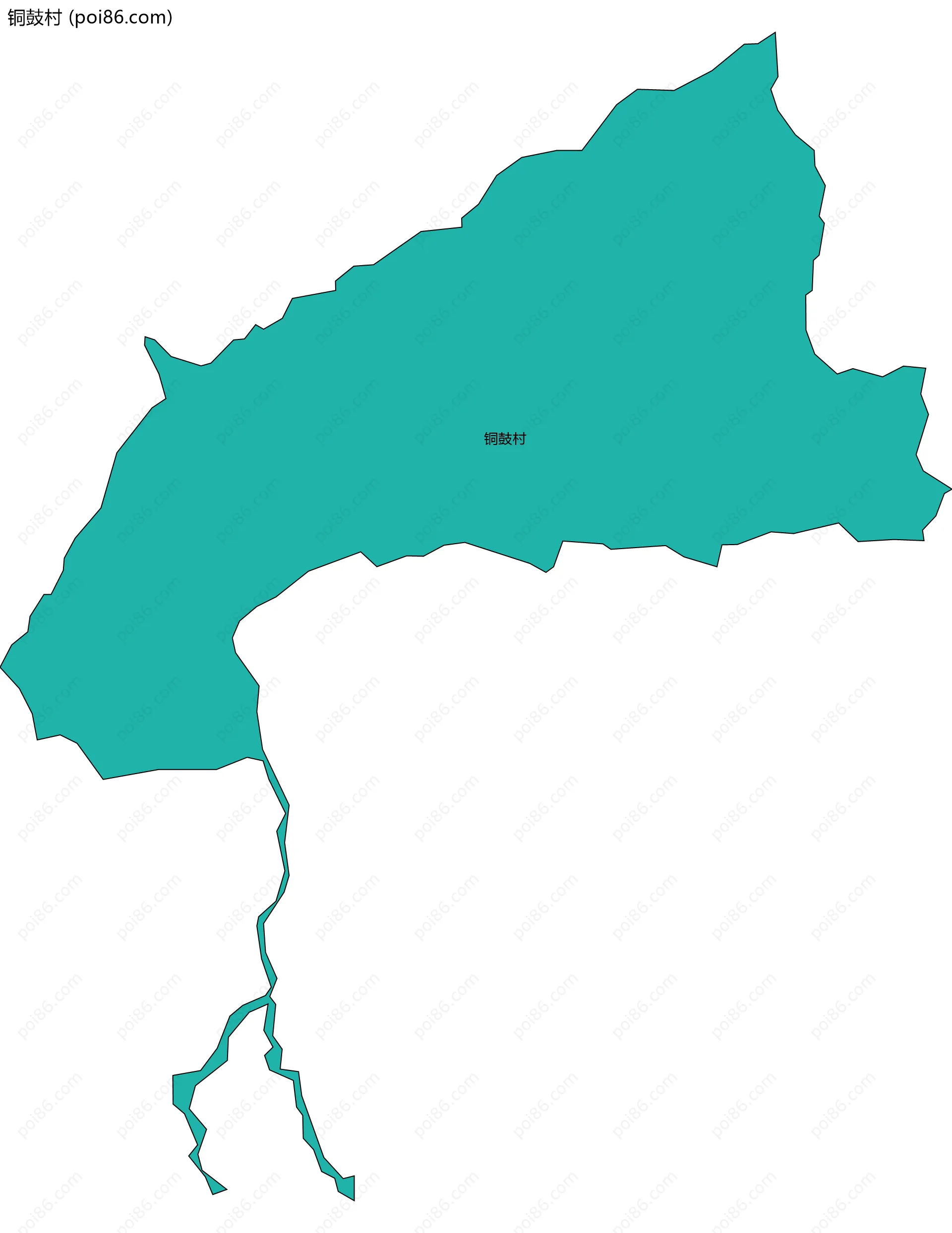 铜鼓村边界地图