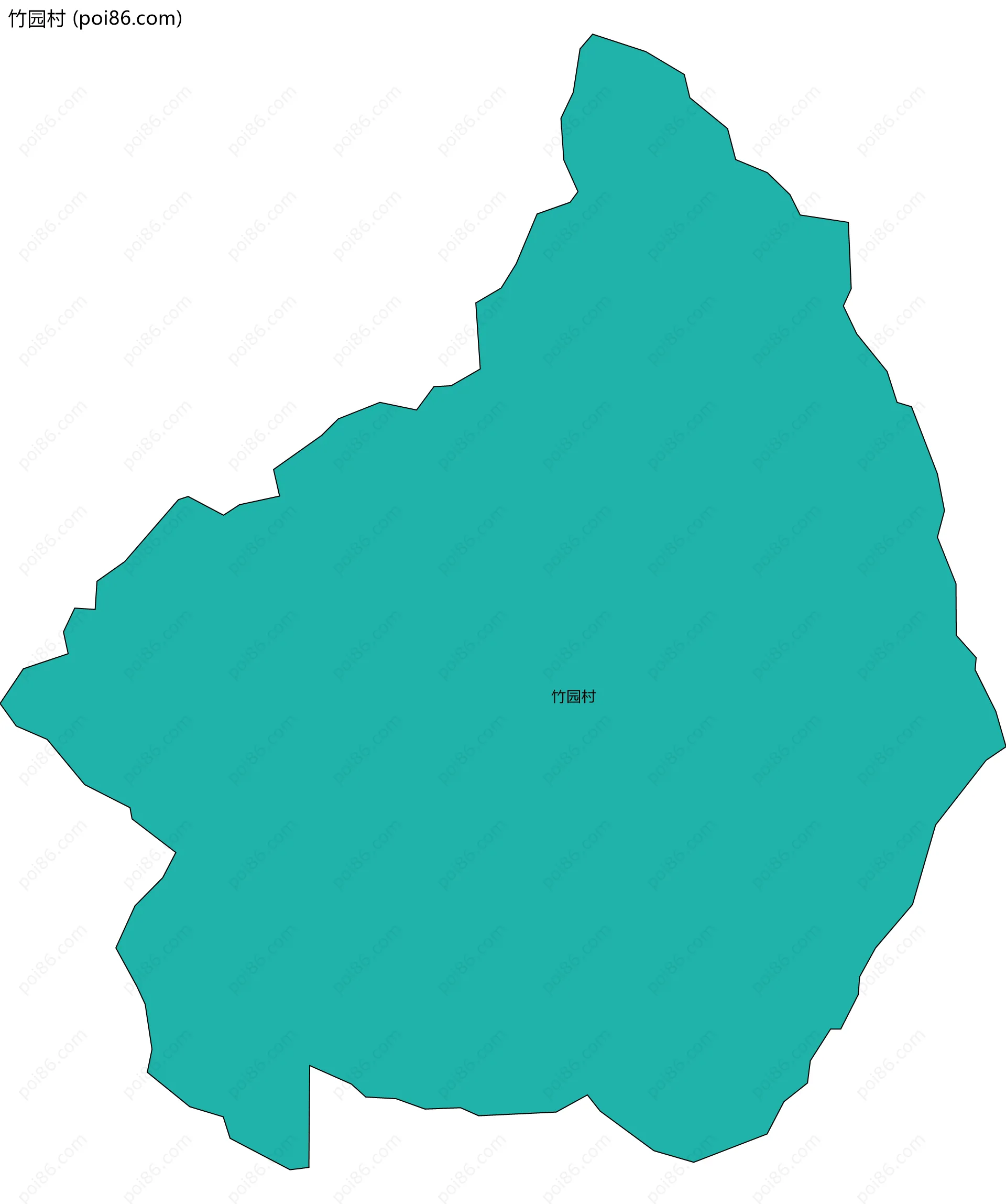 竹园村边界地图