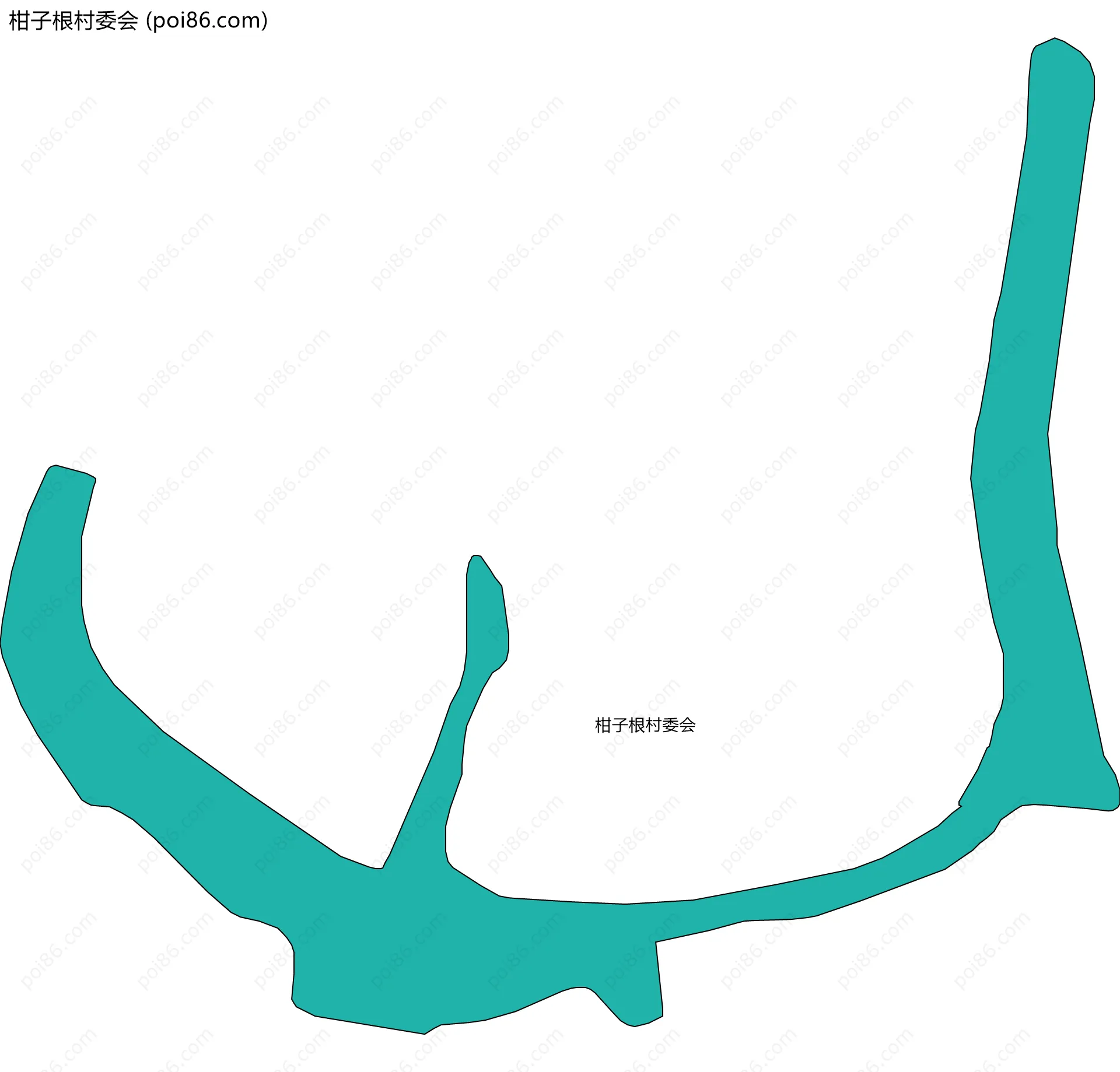 柑子根村委会边界地图