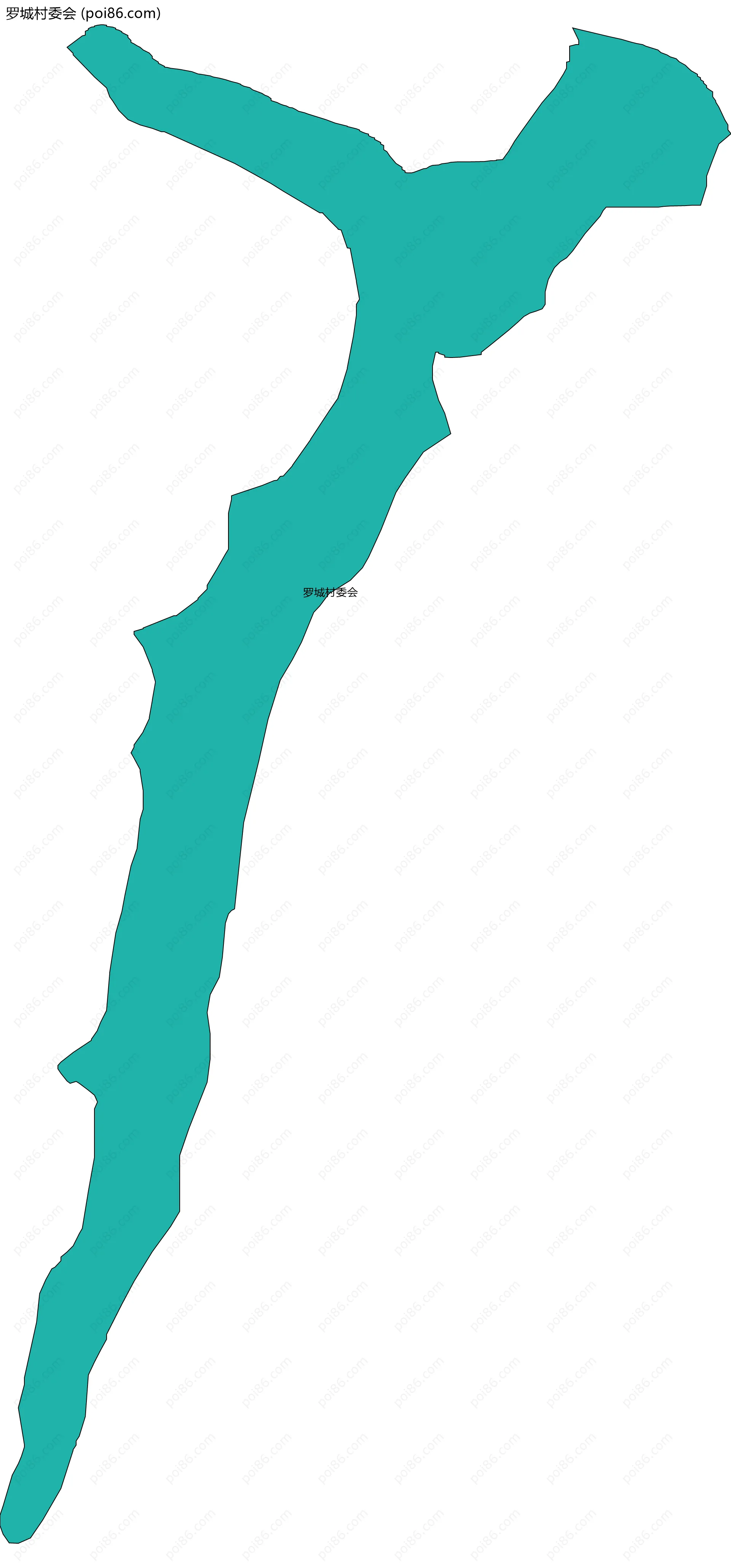 罗城村委会边界地图
