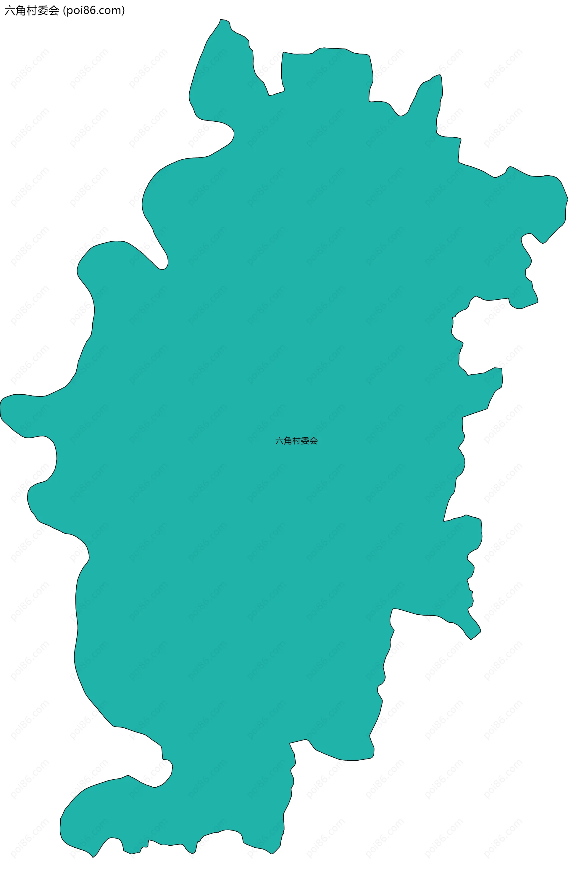 六角村委会边界地图