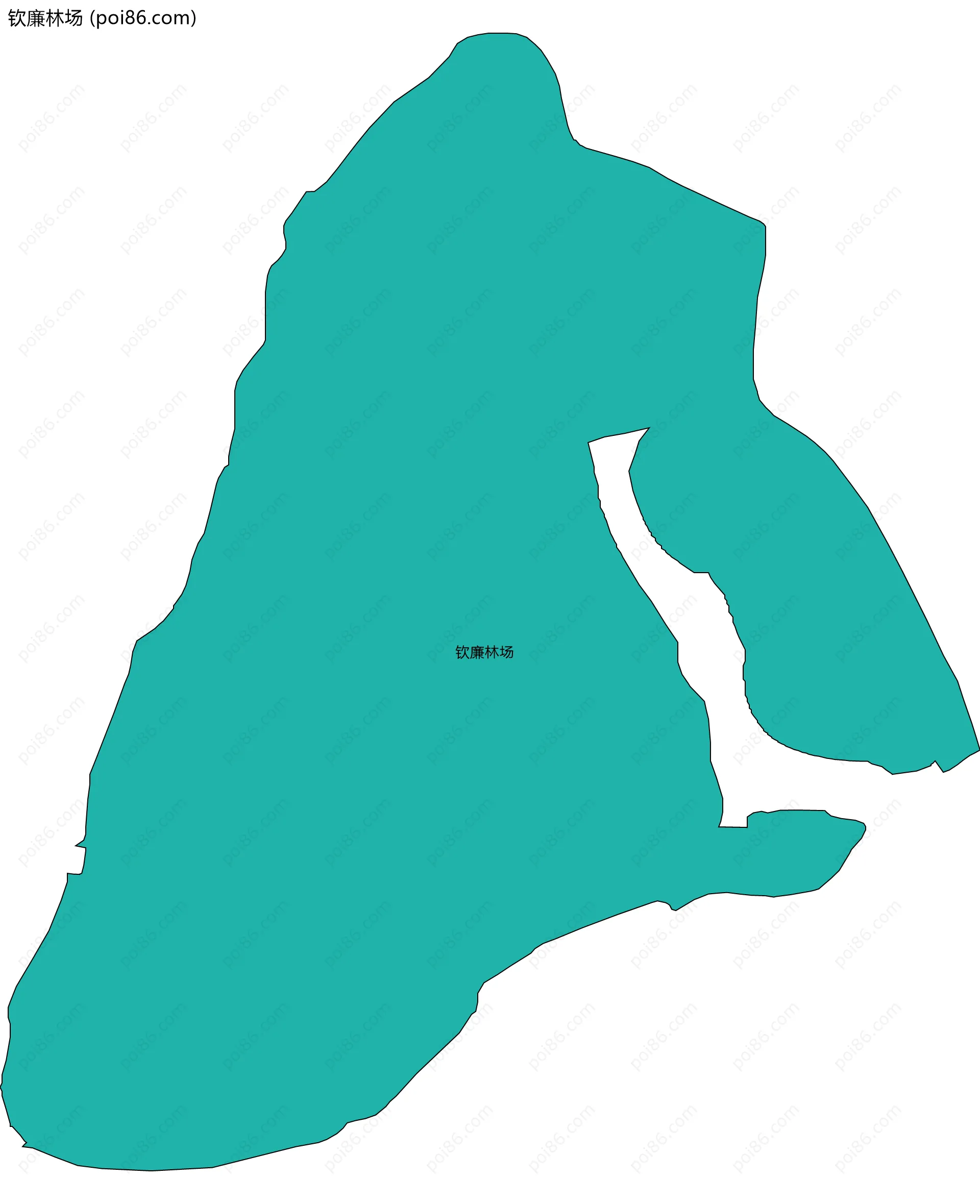 钦廉林场边界地图