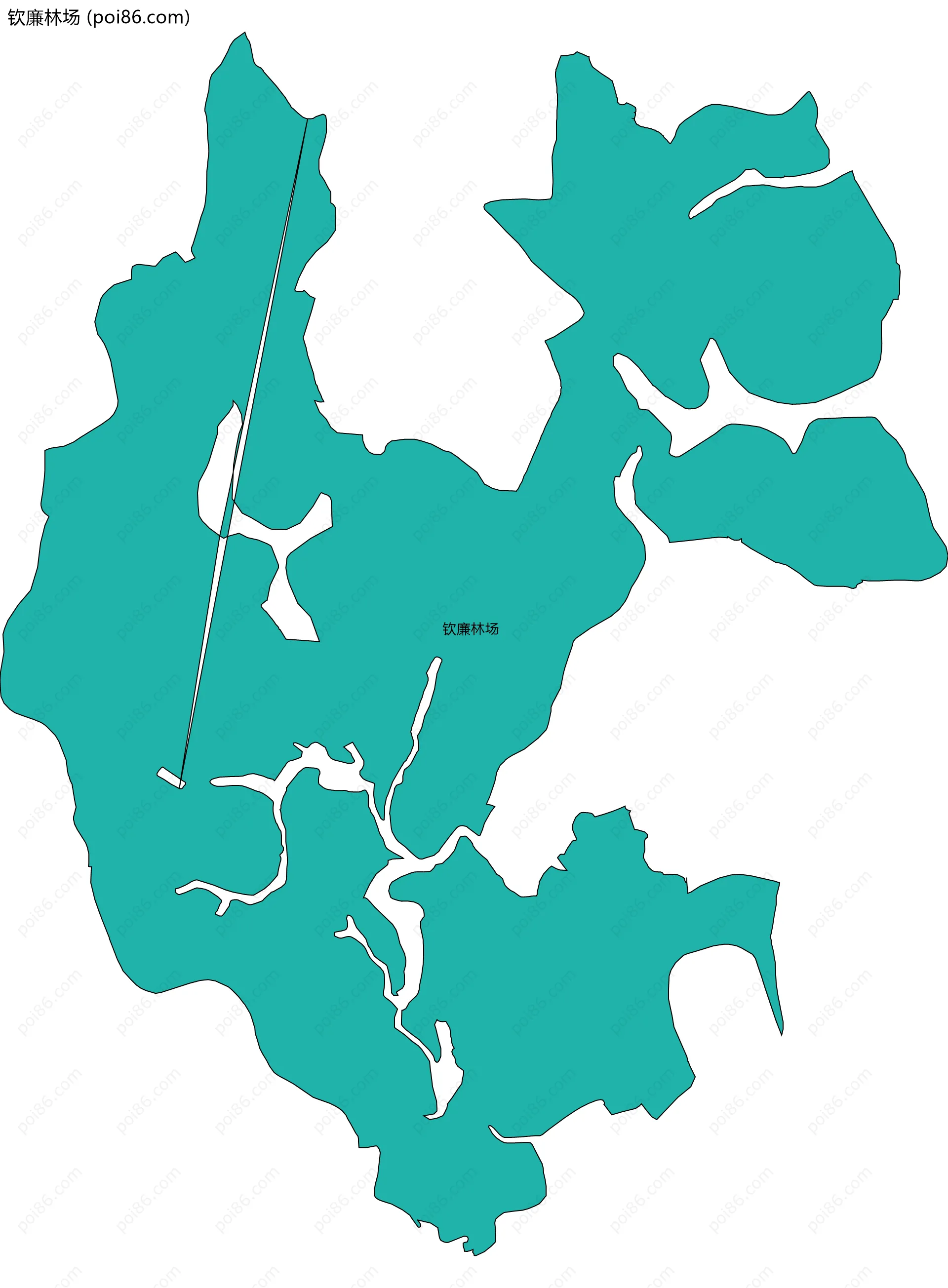 钦廉林场边界地图