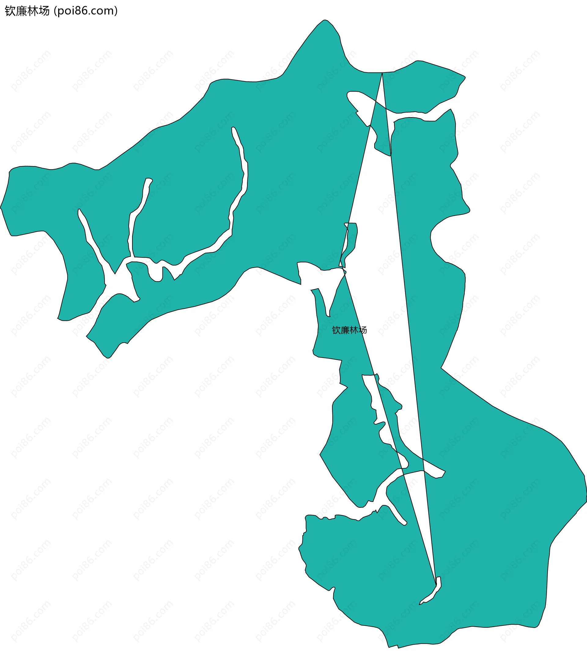 钦廉林场边界地图