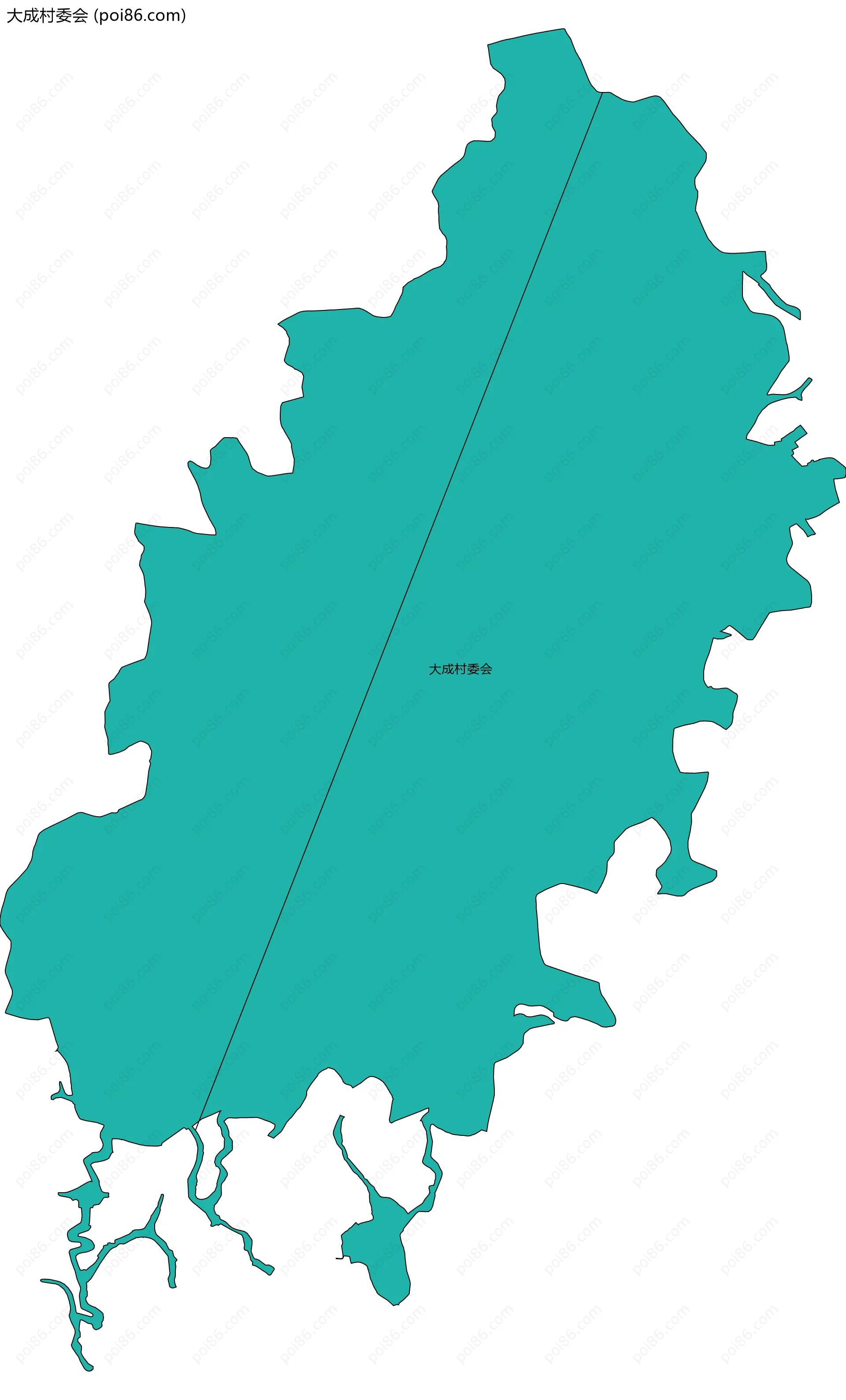 大成村委会边界地图