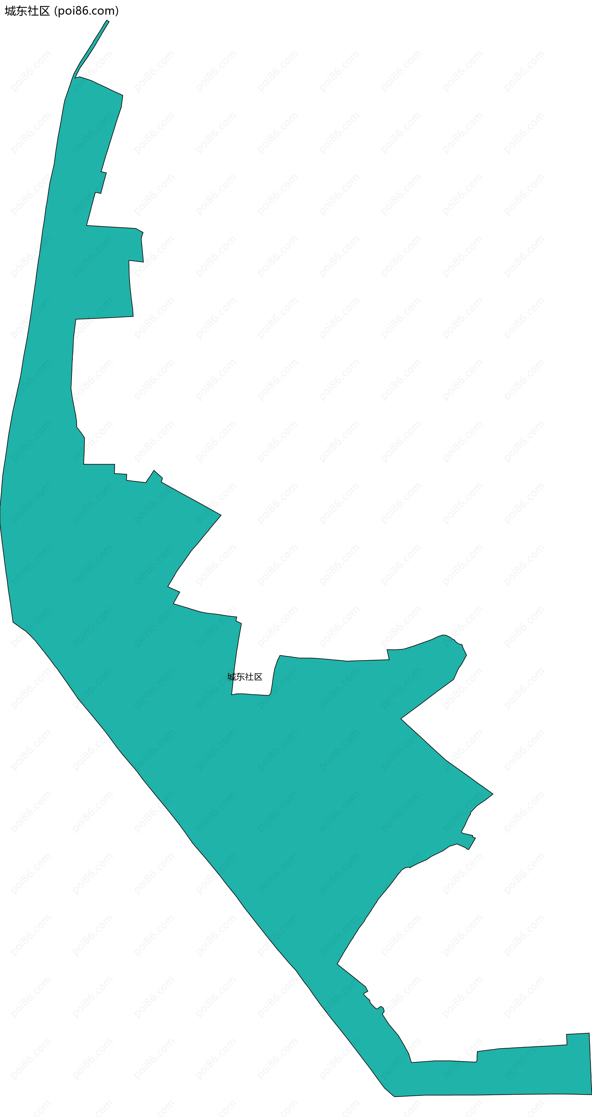 城东社区边界地图