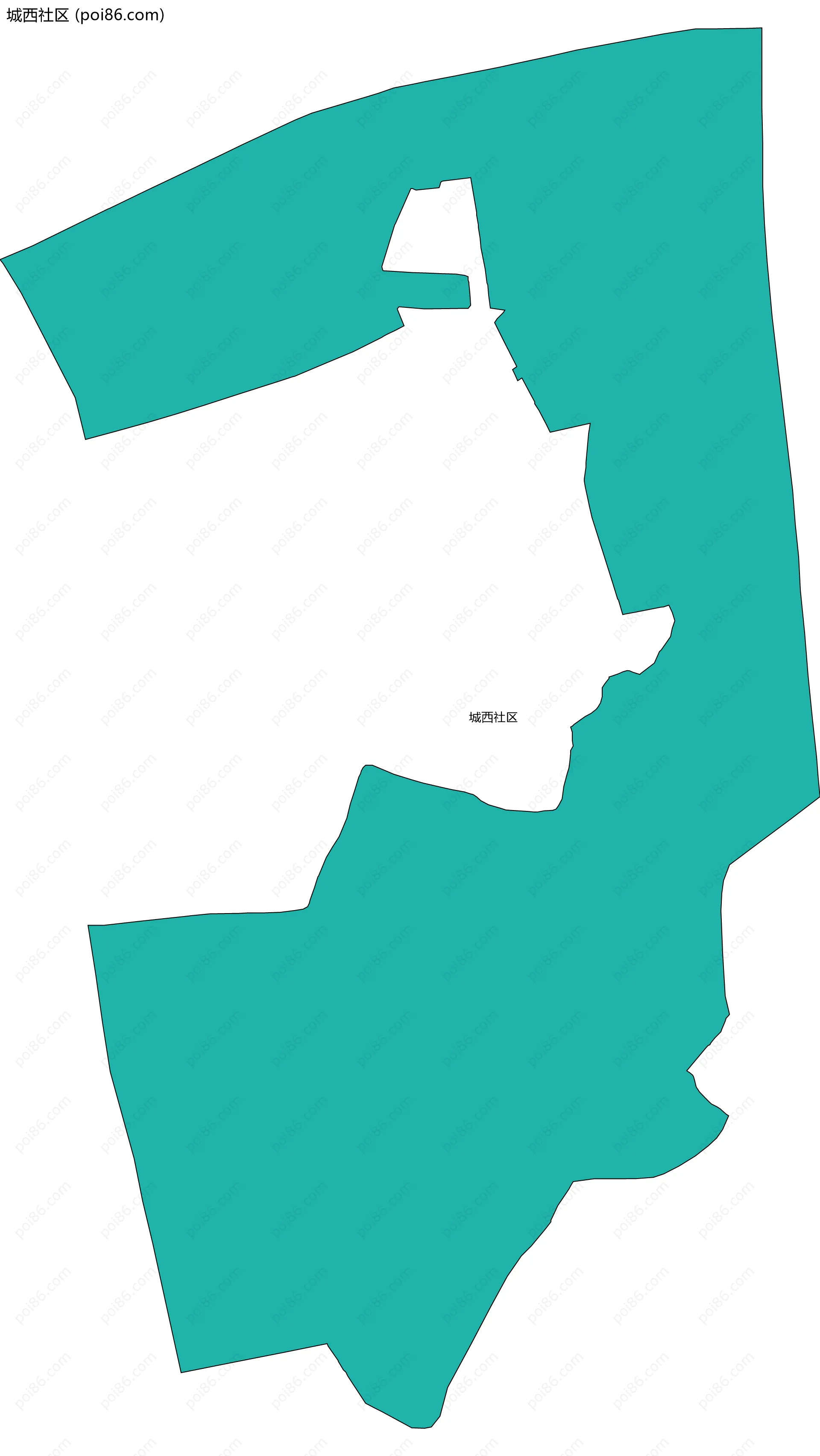 城西社区边界地图