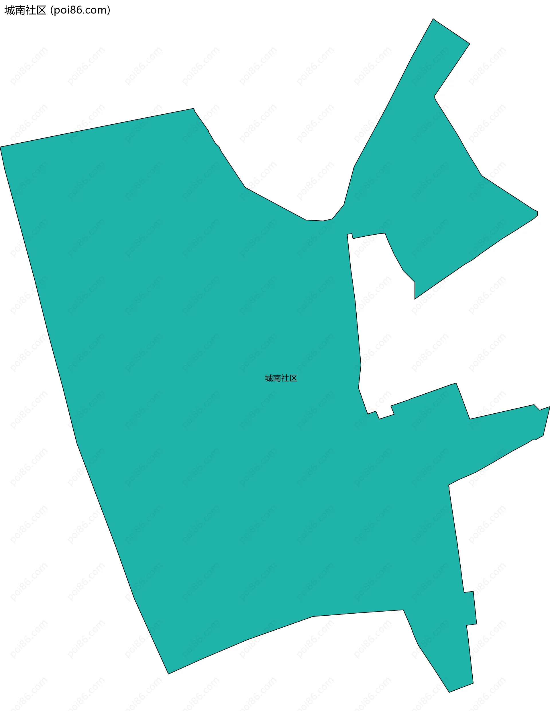 城南社区边界地图