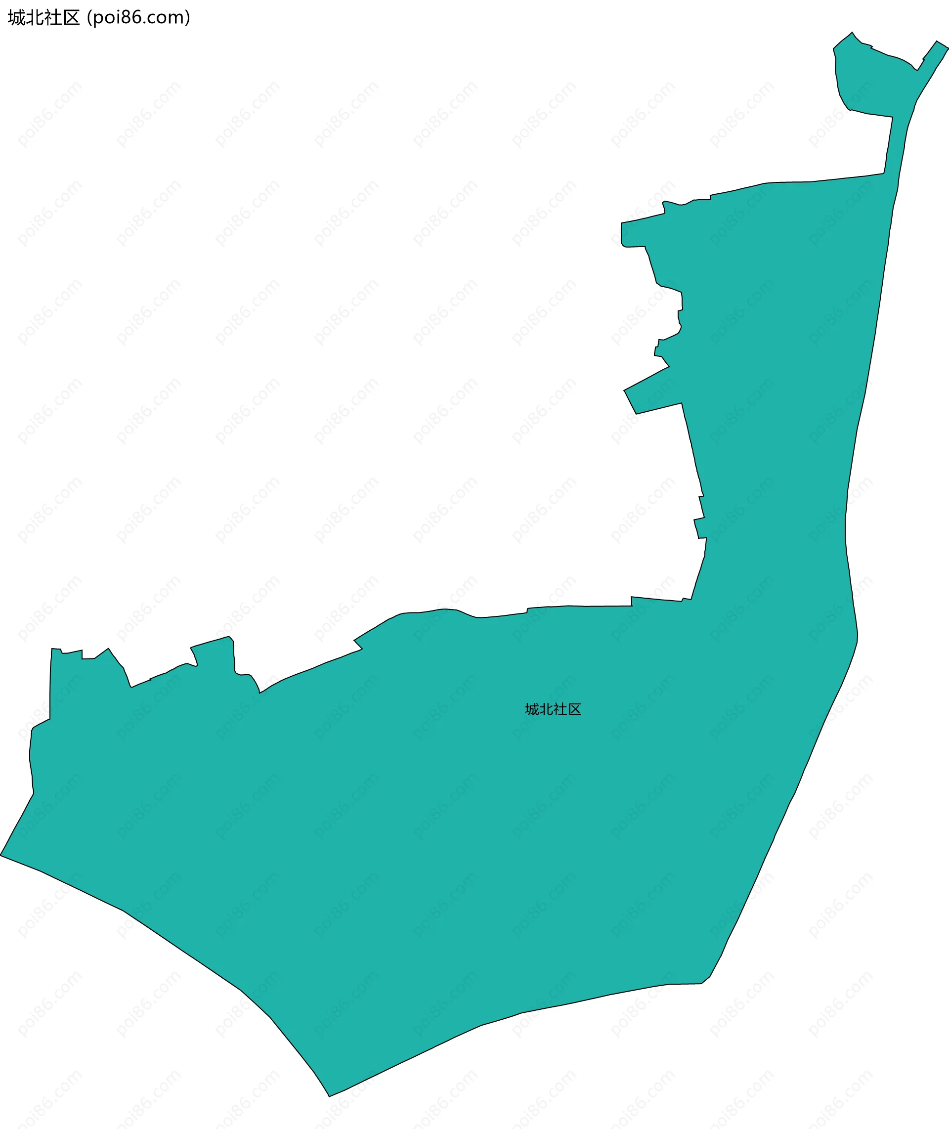 城北社区边界地图