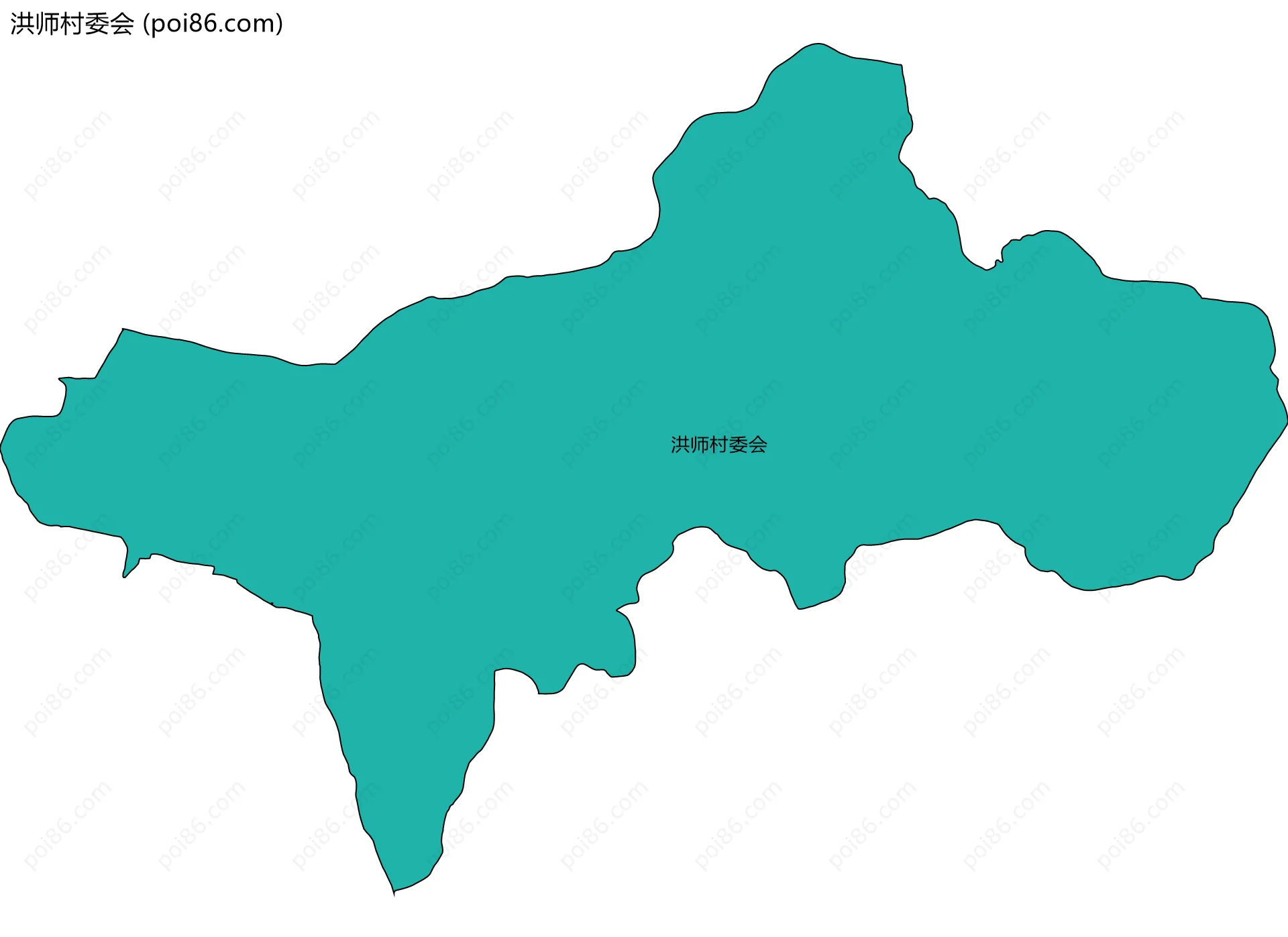 洪师村委会边界地图