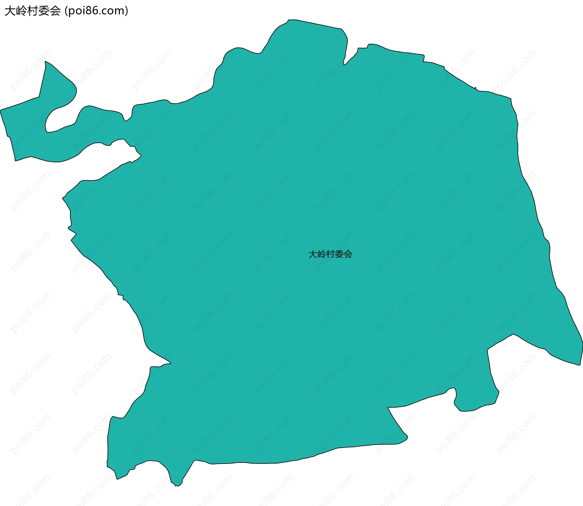 大岭村委会边界地图