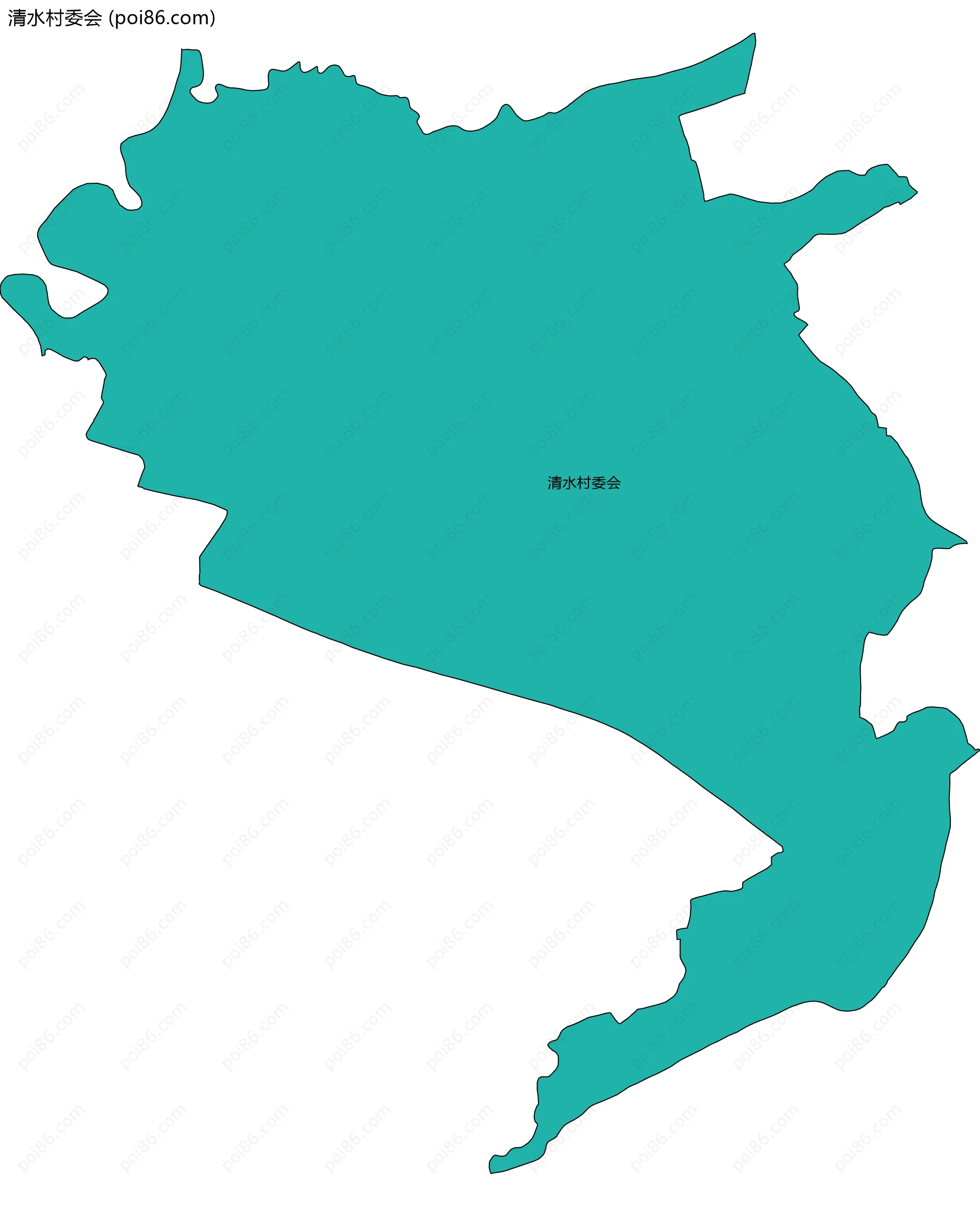 清水村委会边界地图