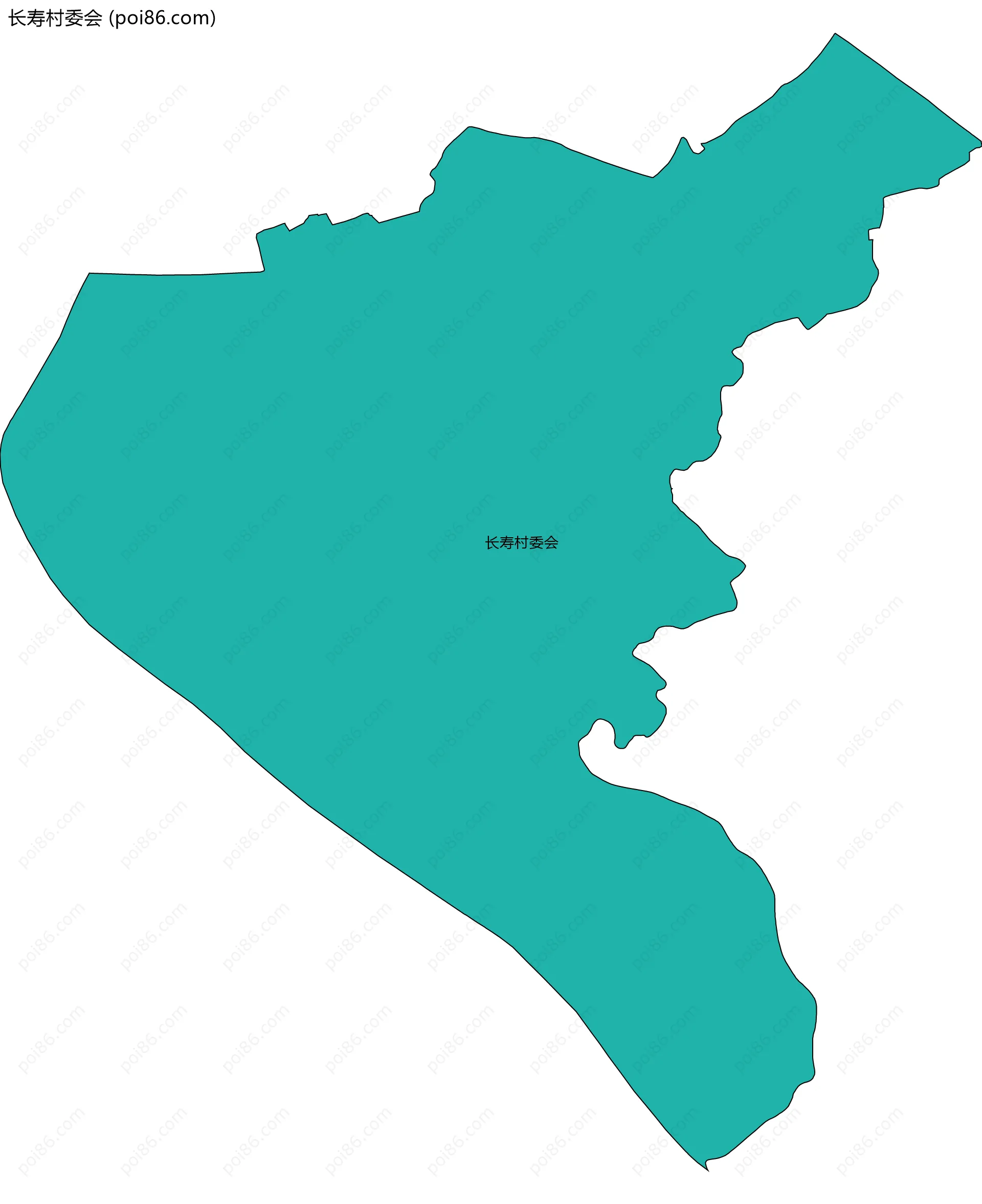 长寿村委会边界地图
