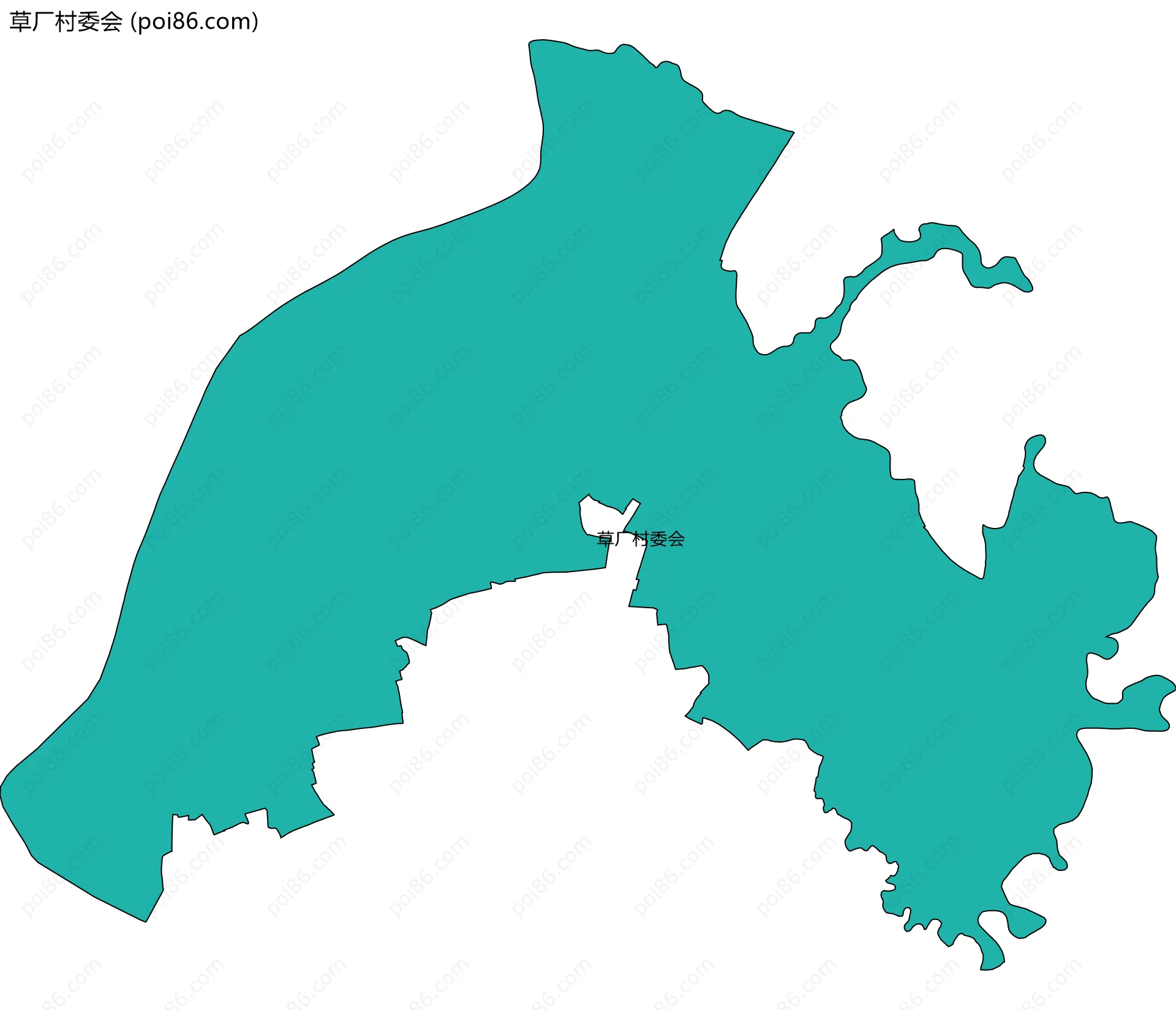 草厂村委会边界地图