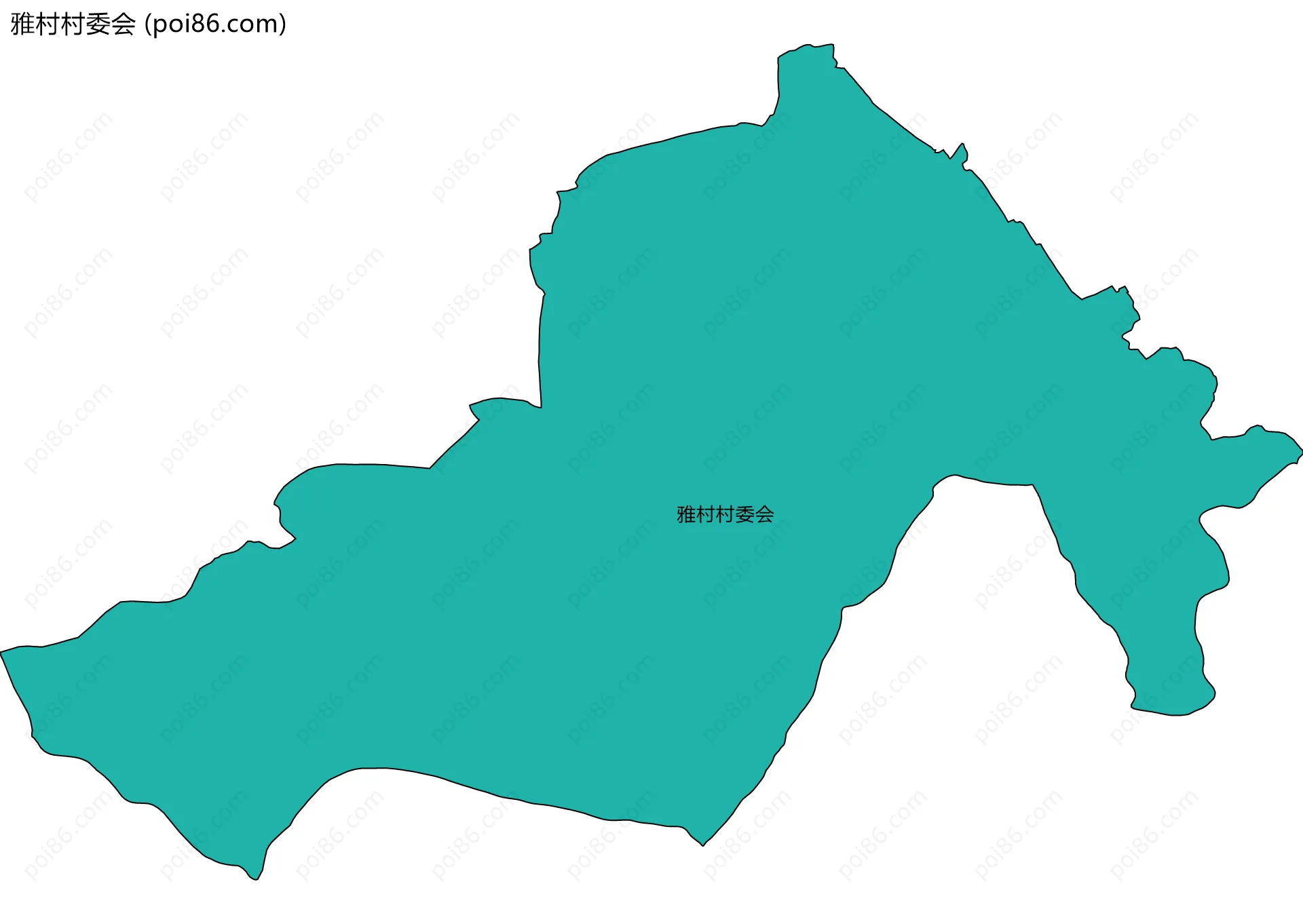 雅村村委会边界地图